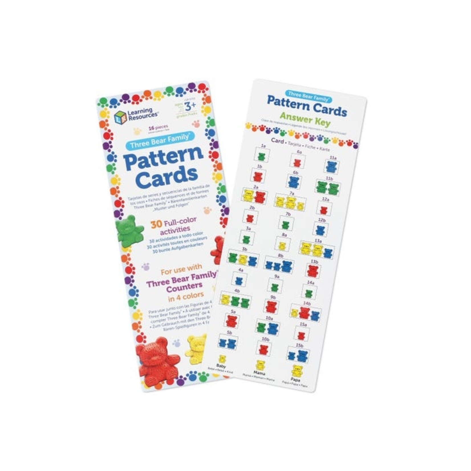 LEARNING RESOURCES INC Three Bear Family® Pattern Cards (Set of 16)