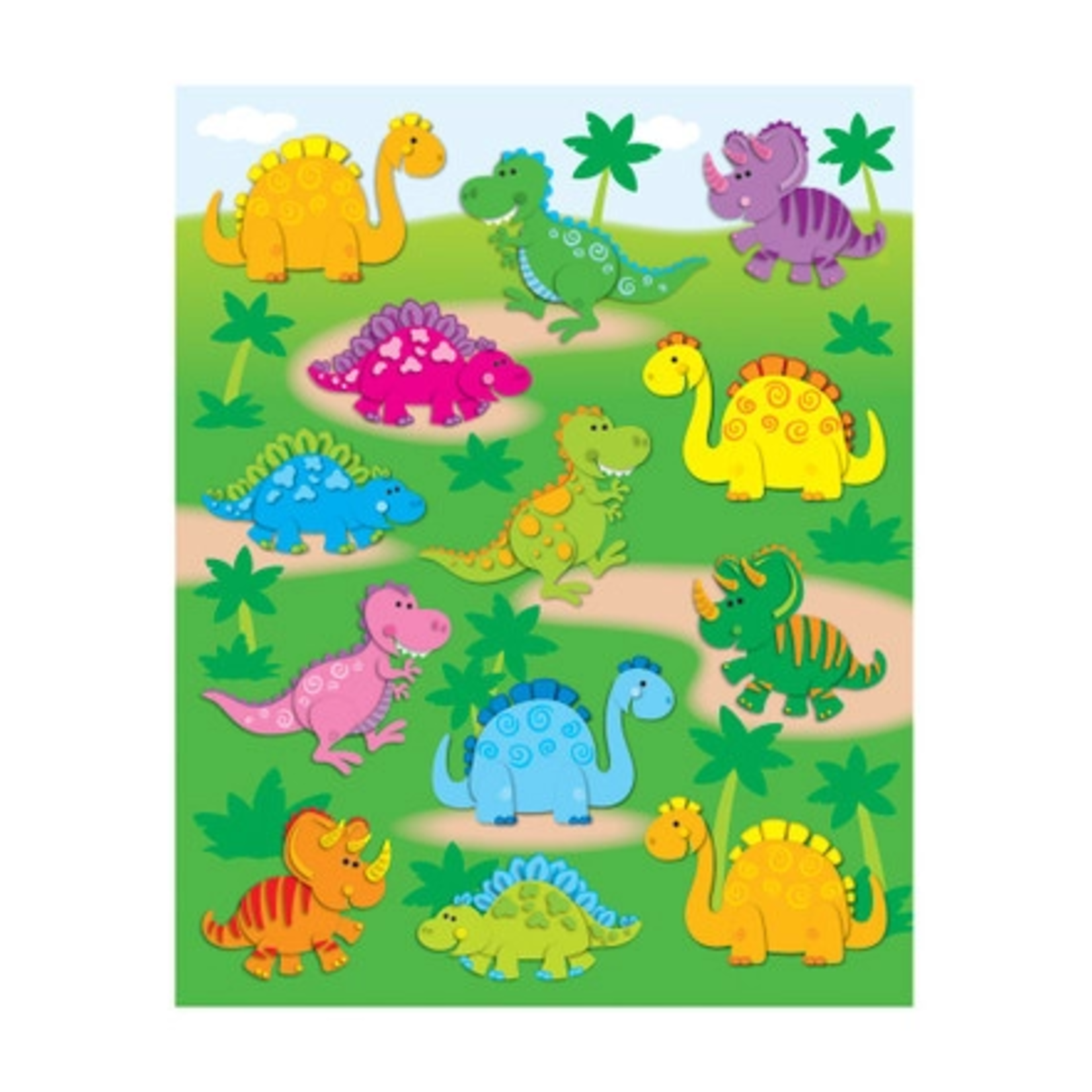 CARSON DELLOSA PUBLISHING CO Dinosaurs Shape Stickers