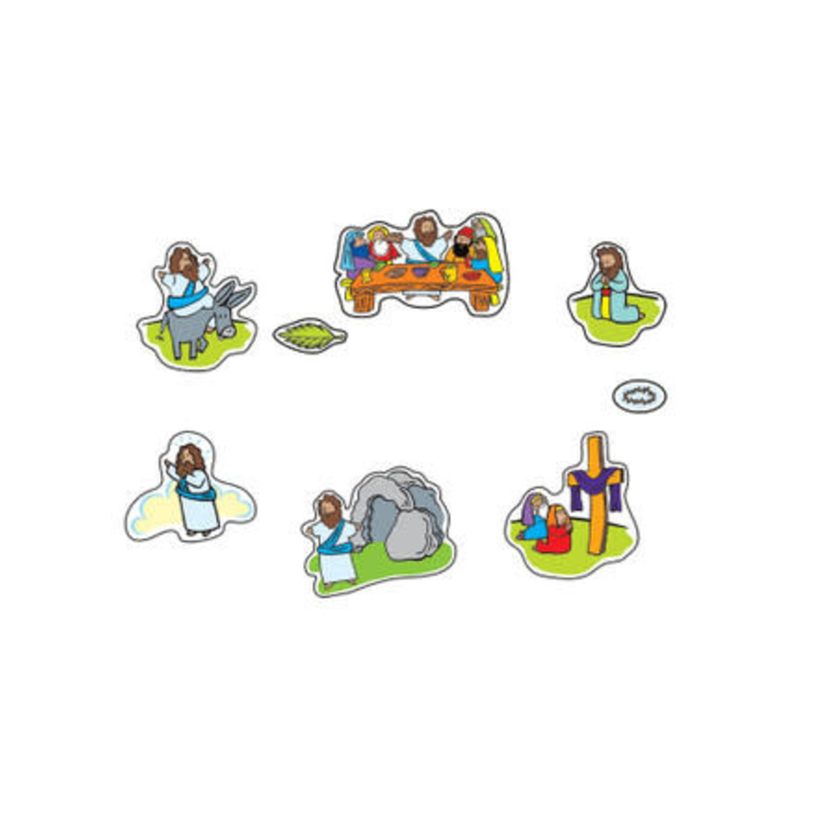 CARSON DELLOSA PUBLISHING CO Easter Passion Shape Stickers