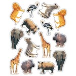 CARSON DELLOSA PUBLISHING CO Wild Animals of the Serengeti Shape Stickers