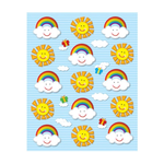 CARSON DELLOSA PUBLISHING CO Suns & Rainbows Shape Stickers