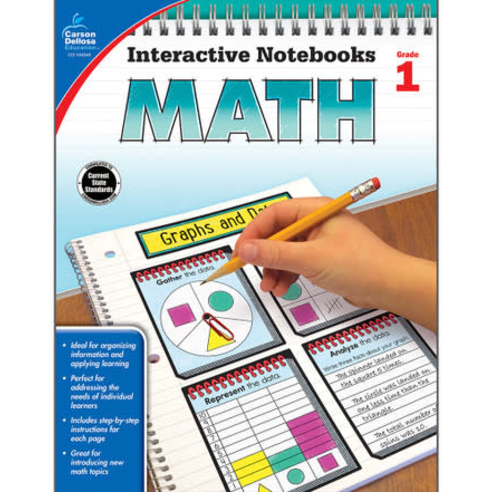 CARSON DELLOSA PUBLISHING CO Interactive Notebooks: Math Resource Book Grade 1