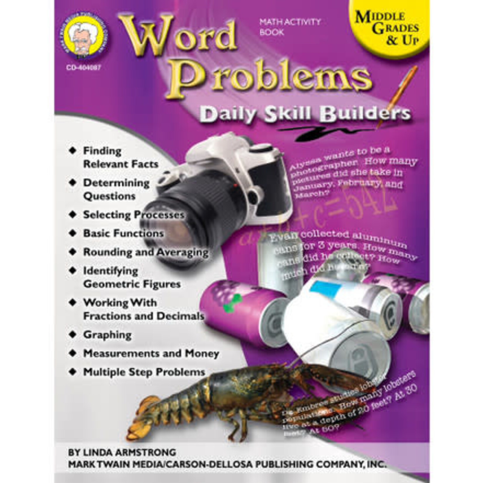 CARSON DELLOSA PUBLISHING CO Word Problems Resource Book Grade 6-12