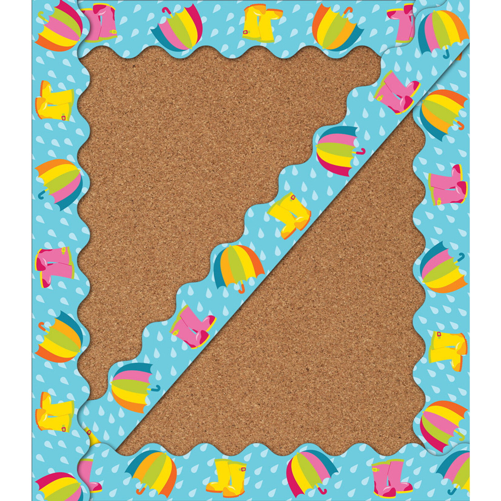 CARSON DELLOSA PUBLISHING CO Spring Showers Scalloped Borders