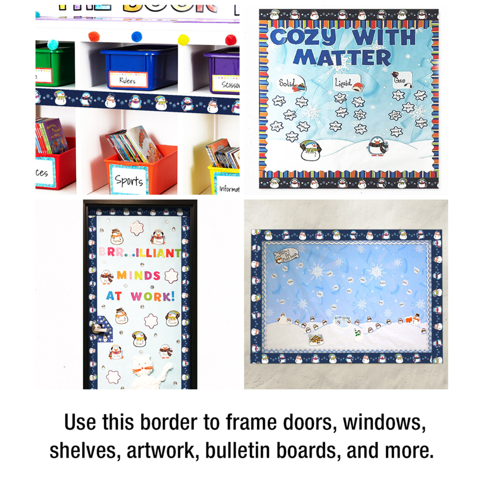 CARSON DELLOSA PUBLISHING CO Winter Fun Straight Borders