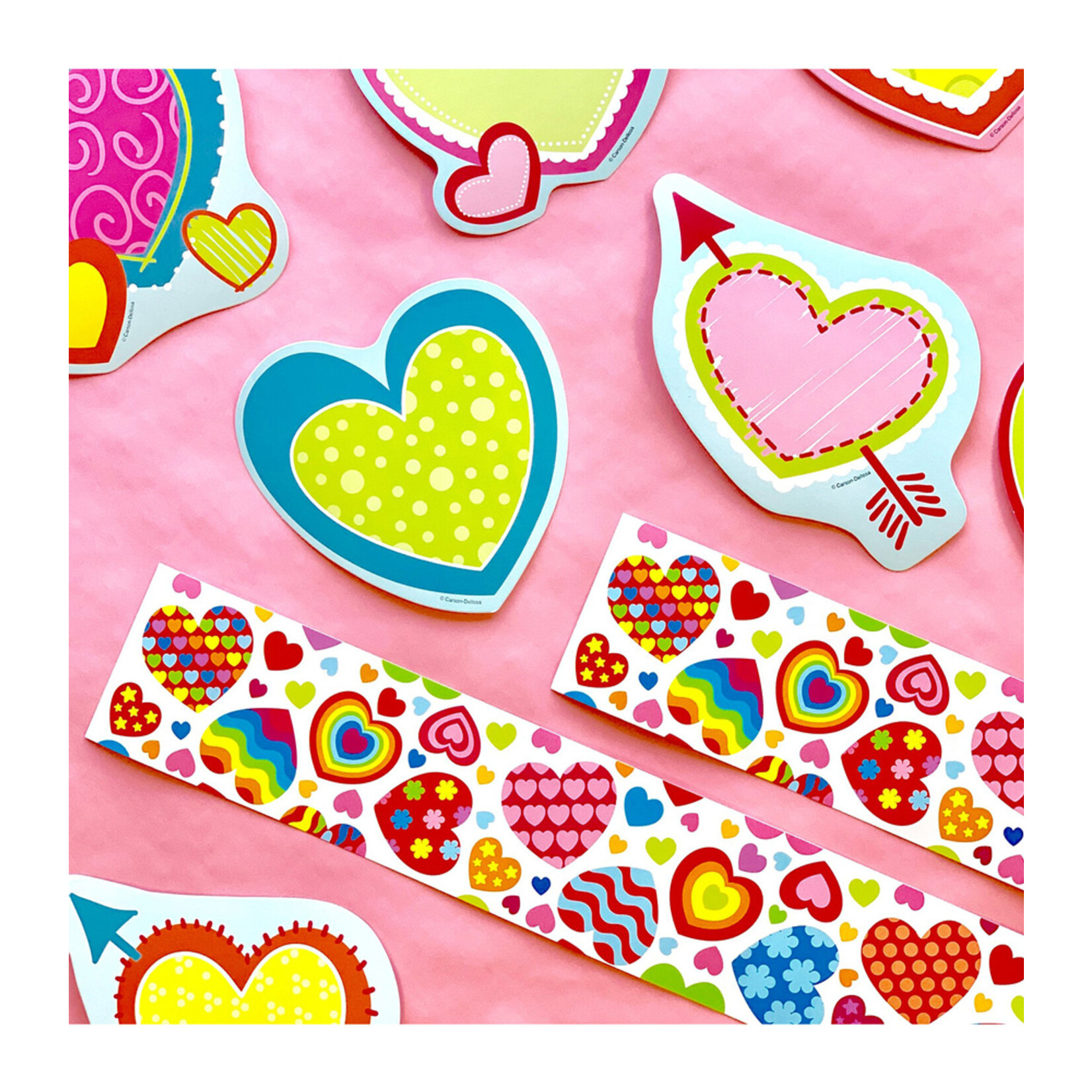 CARSON DELLOSA PUBLISHING CO Groovy Hearts Straight Borders