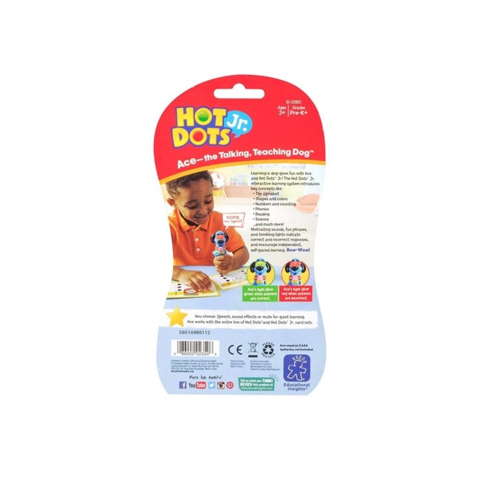 EDUCATIONAL INSIGHTS INC Hot Dots® Jr. Ace - The Talking, Teaching Dog® Pen