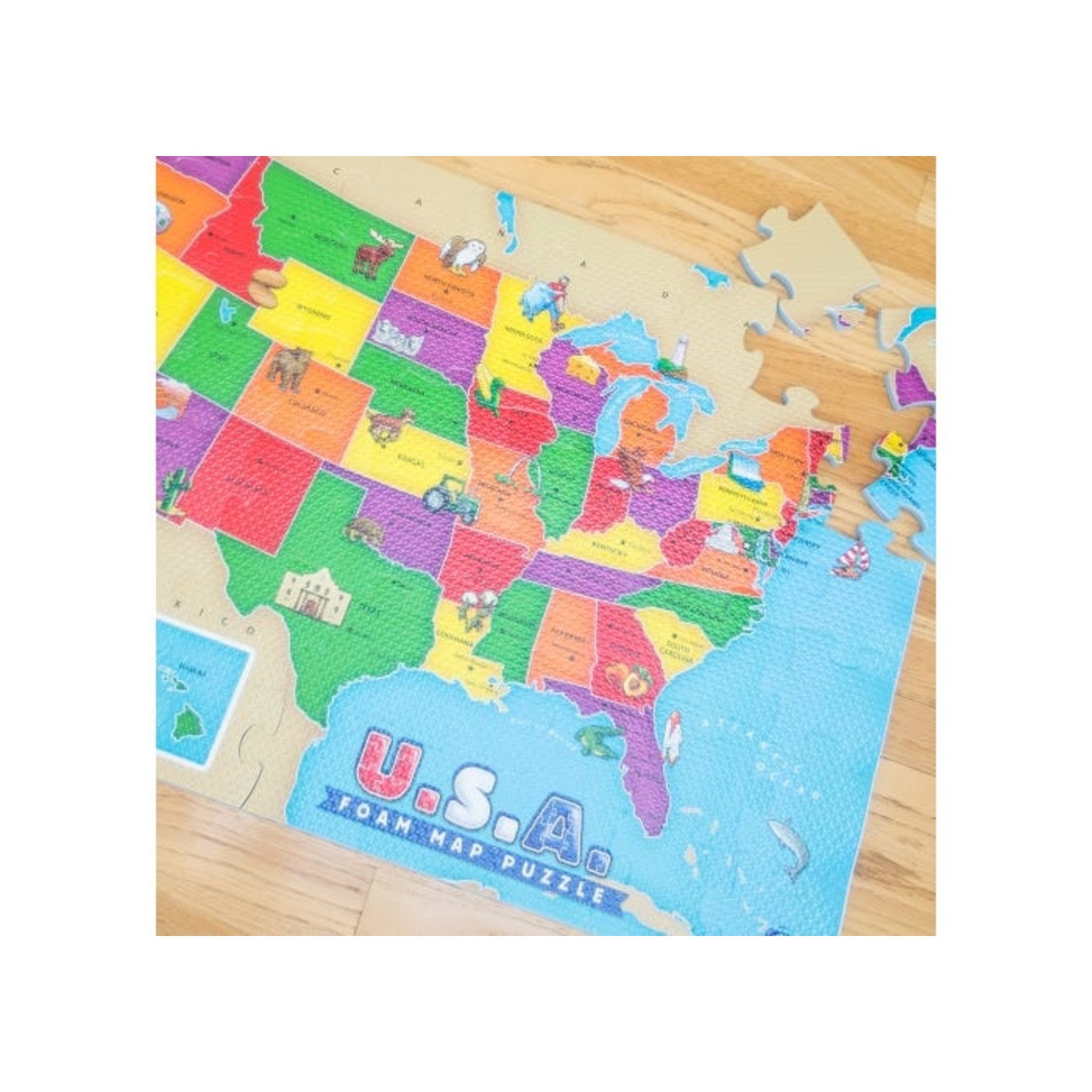 EDUCATIONAL INSIGHTS INC U.S.A. Foam Map Puzzle