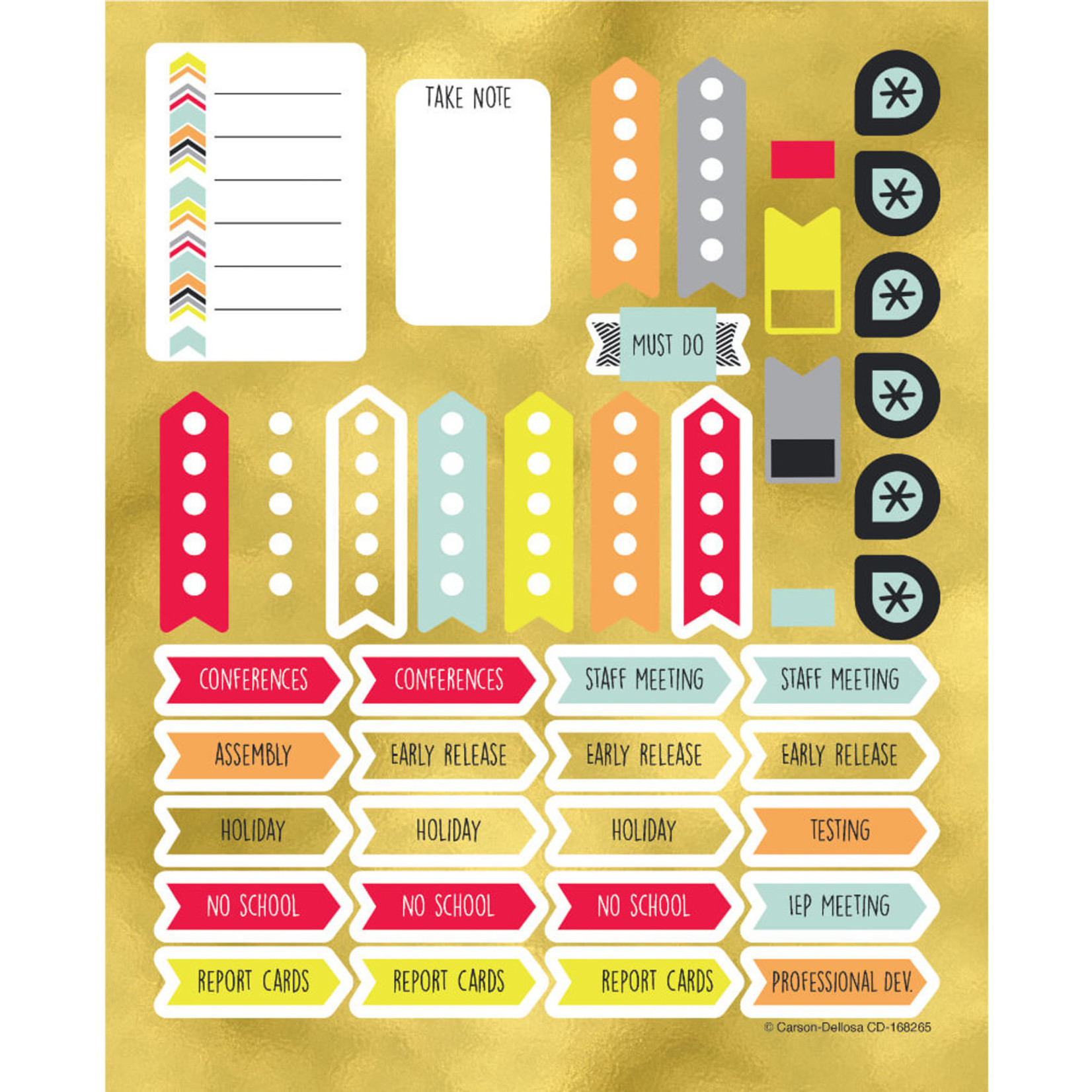 CARSON DELLOSA PUBLISHING CO CLM Aim High Planner Accents Sticker Pack