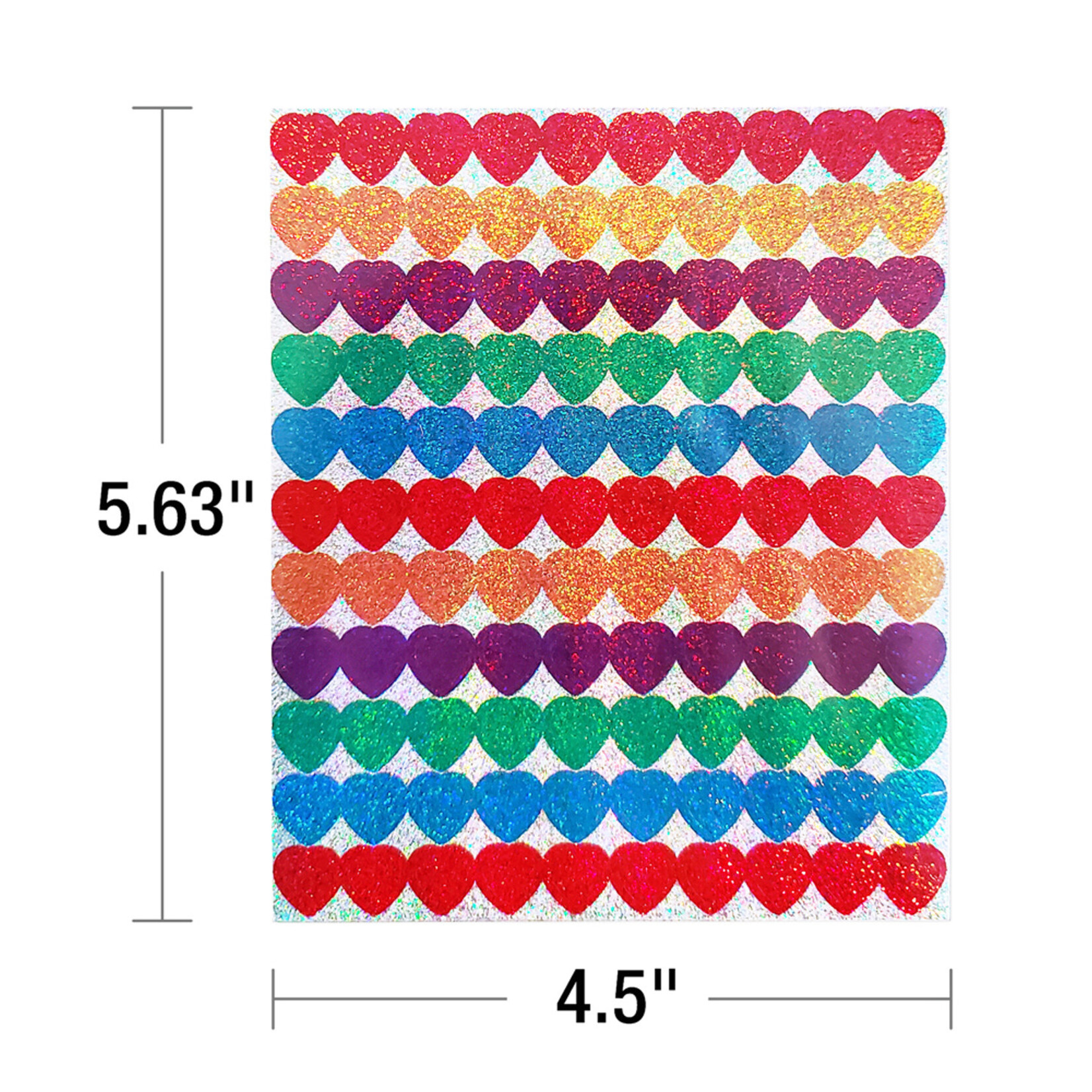 CARSON DELLOSA PUBLISHING CO Hearts, Multicolor Chart Seals