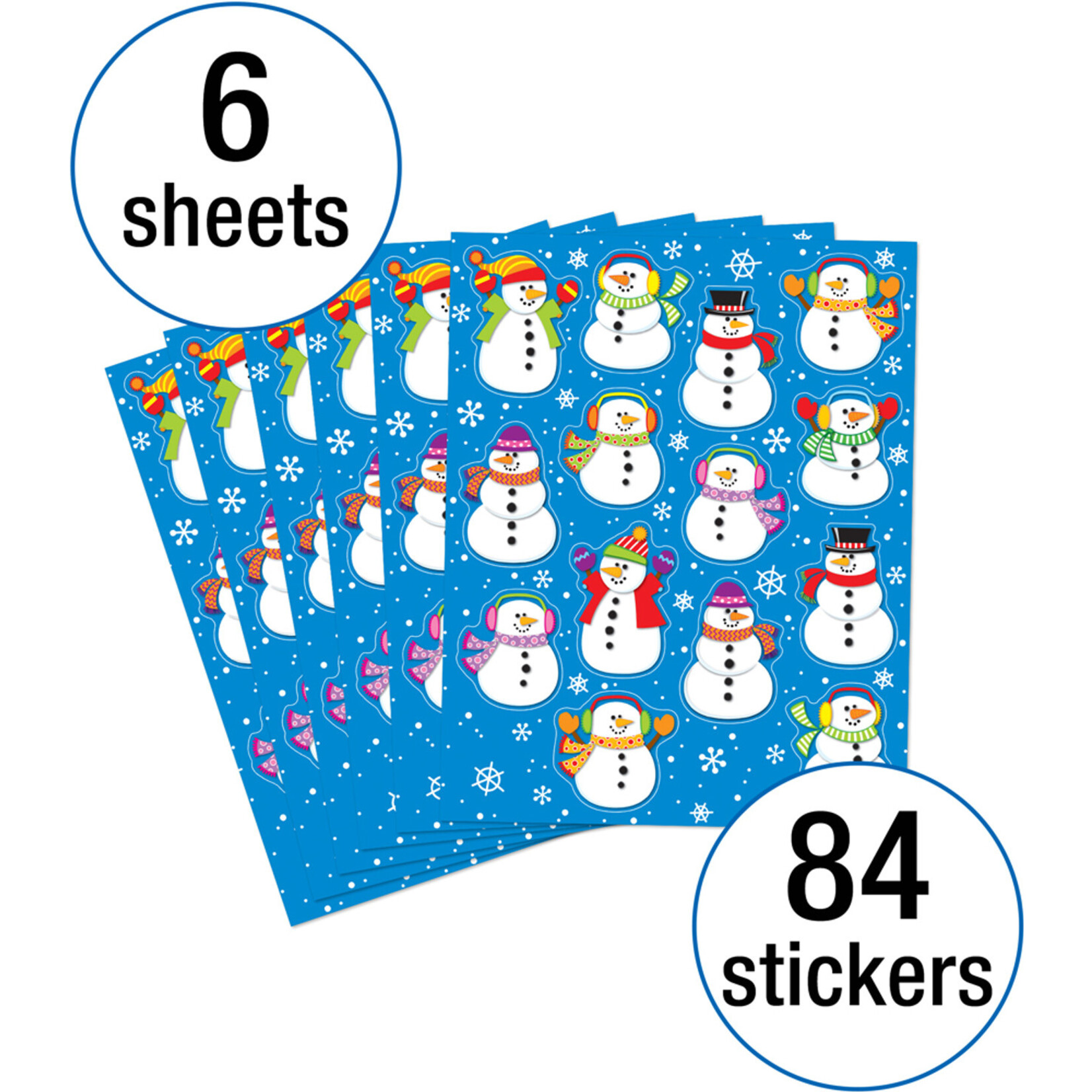 CARSON DELLOSA PUBLISHING CO Snowmen Shape Stickers
