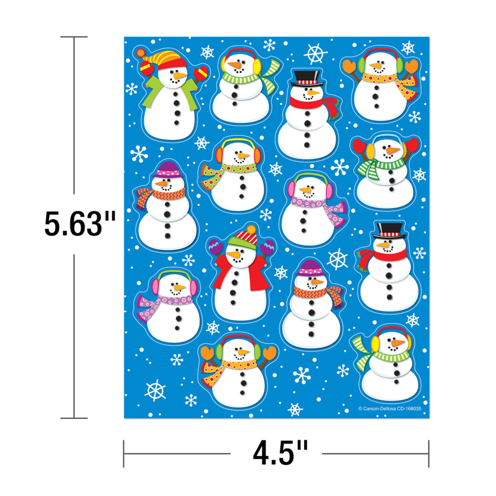 CARSON DELLOSA PUBLISHING CO Snowmen Shape Stickers