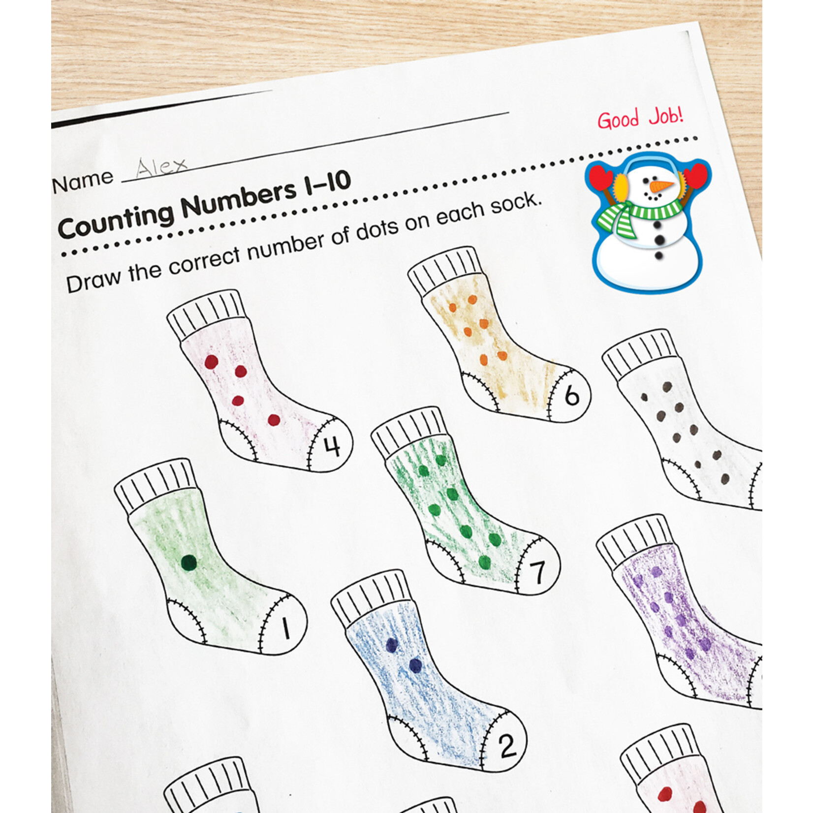 CARSON DELLOSA PUBLISHING CO Snowmen Shape Stickers