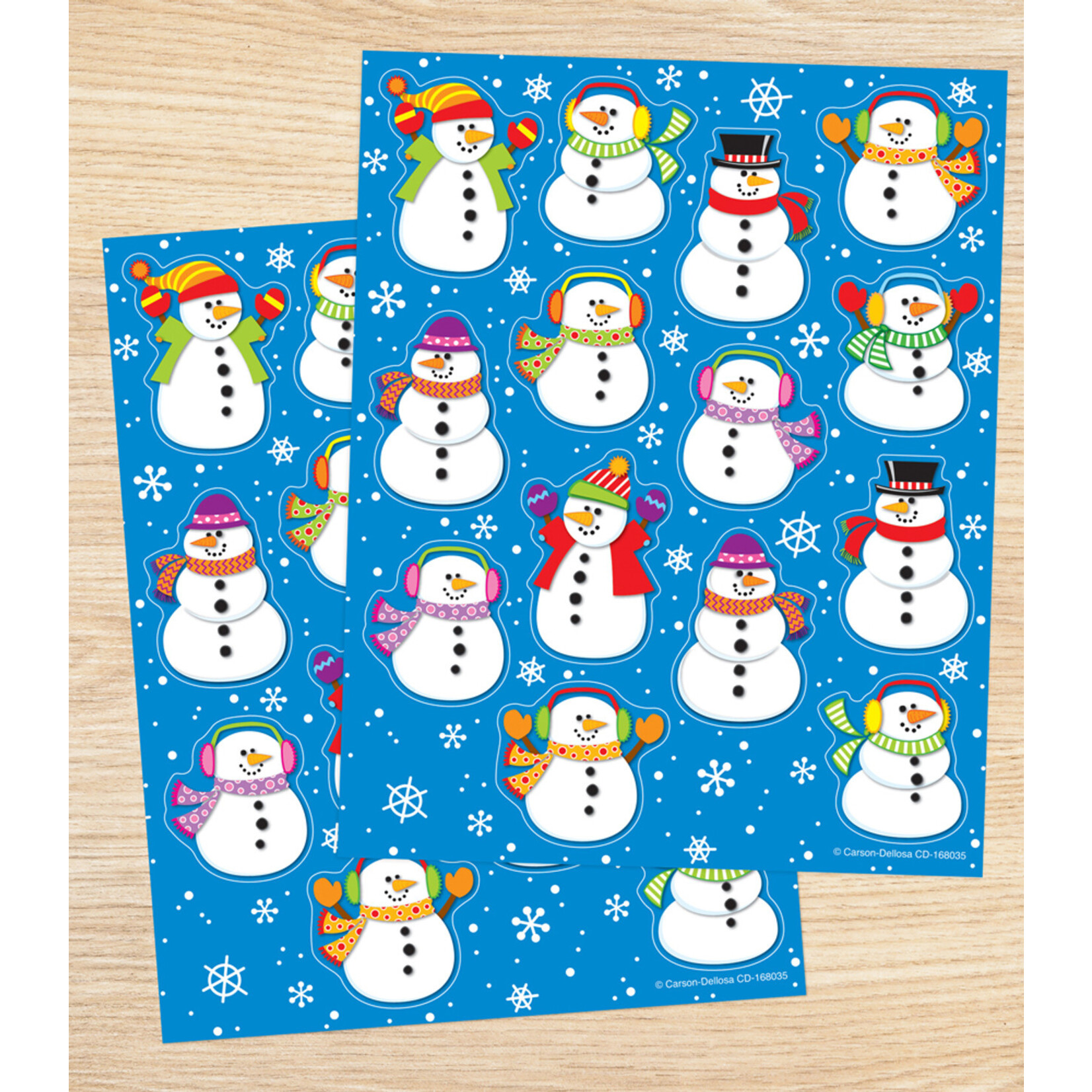 CARSON DELLOSA PUBLISHING CO Snowmen Shape Stickers