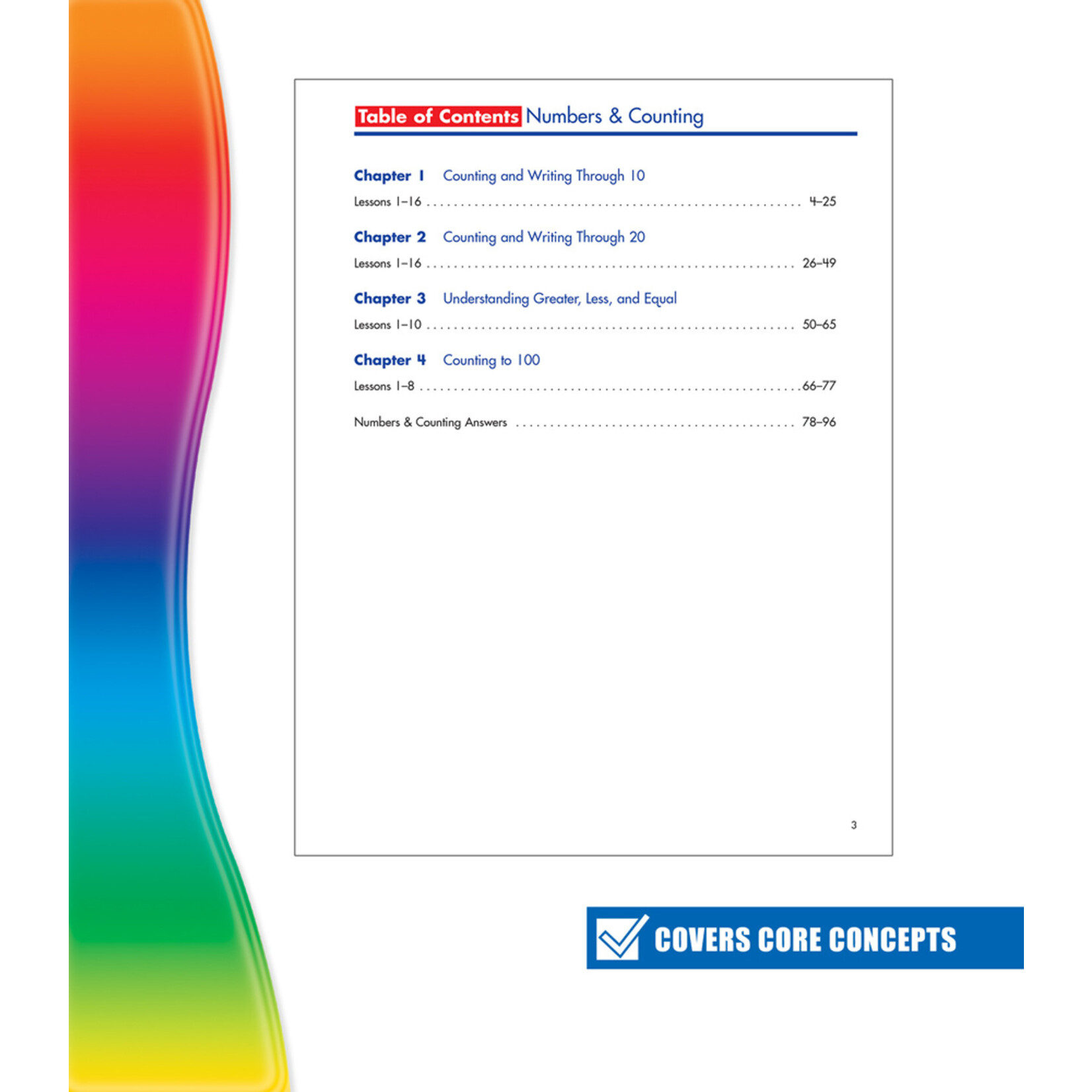 CARSON DELLOSA PUBLISHING CO Spectrum Numbers & Counting Workbook Grade PK-K