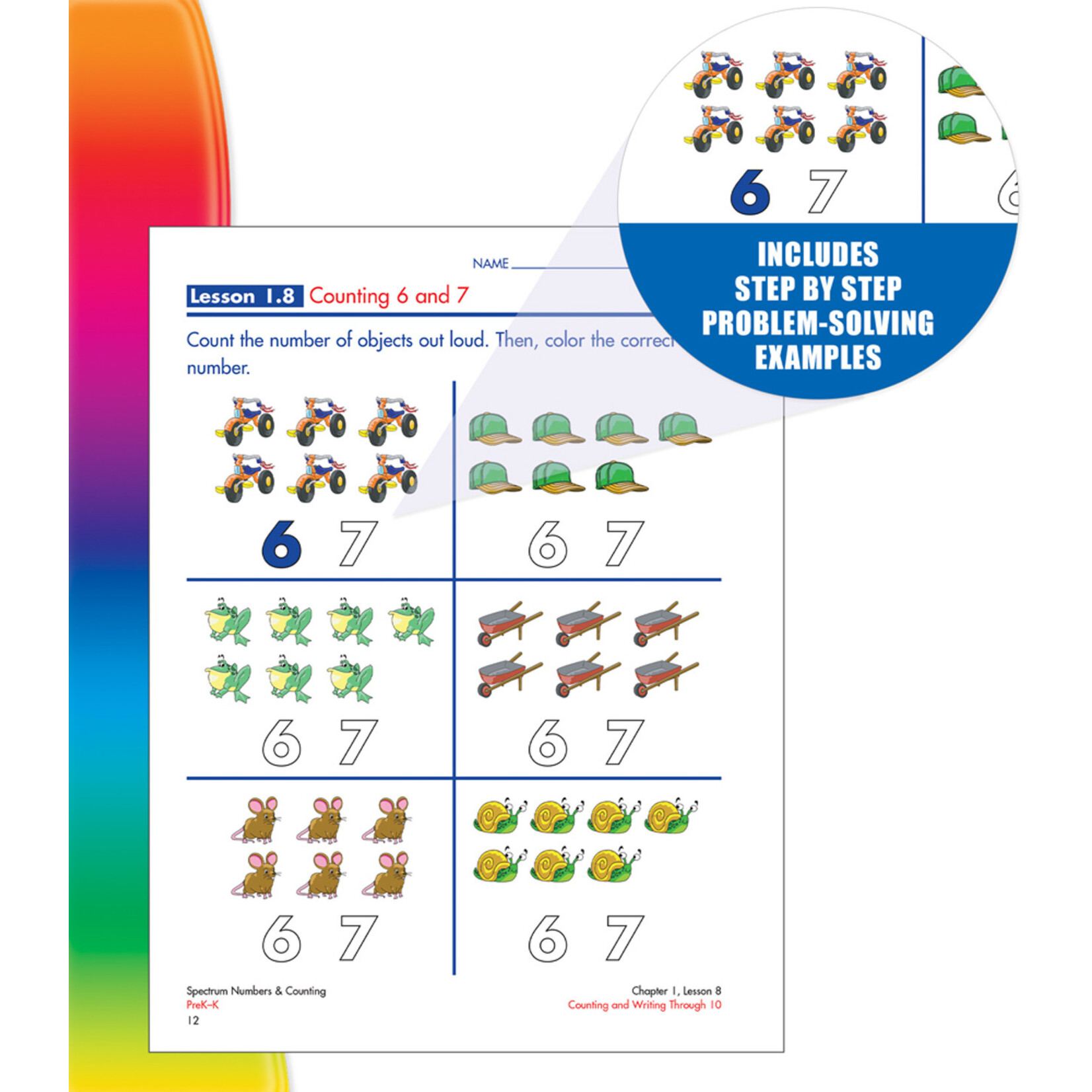 CARSON DELLOSA PUBLISHING CO Spectrum Numbers & Counting Workbook Grade PK-K