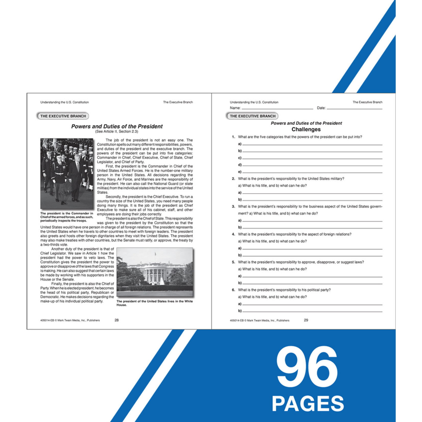 CARSON DELLOSA PUBLISHING CO Understanding the U.S. Constitution Workbook Grade 5-12