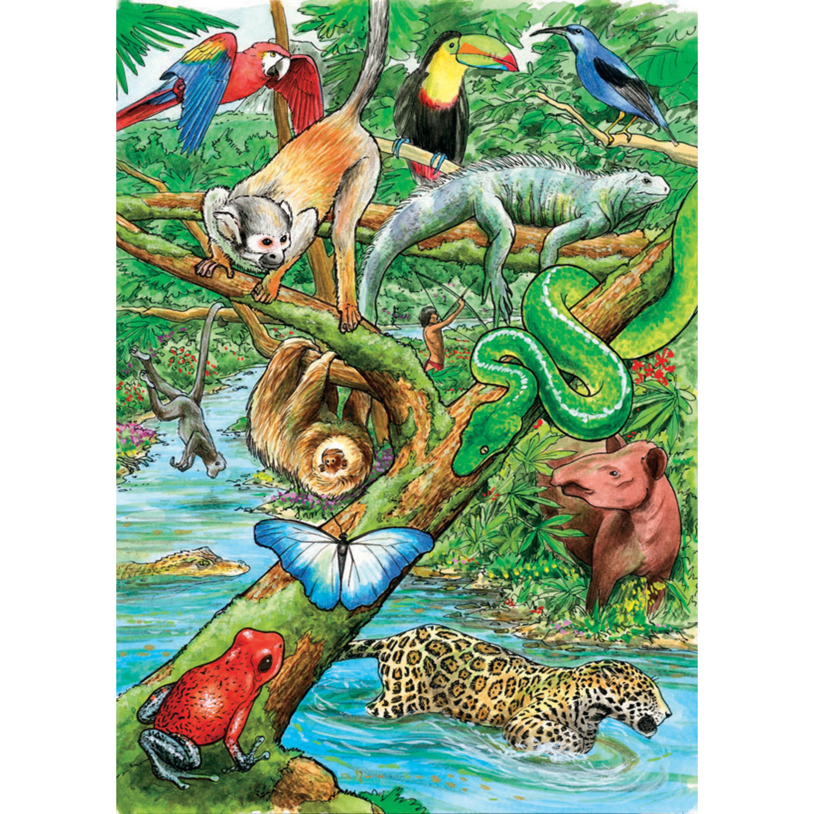 OUTSET MEDIA Life in a Tropical Rainforest - Tray Puzzle