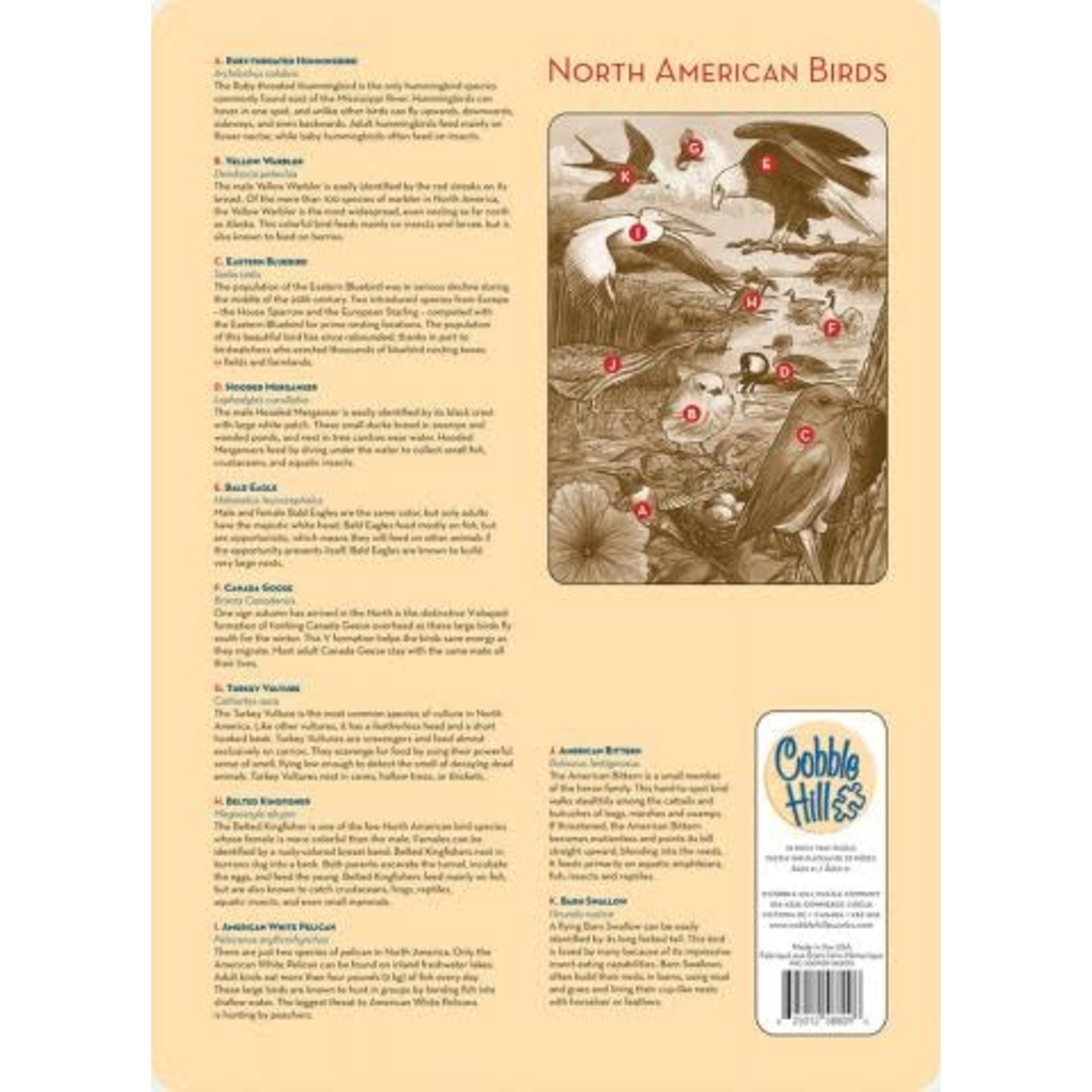OUTSET MEDIA North American Birds - Tray Puzzle