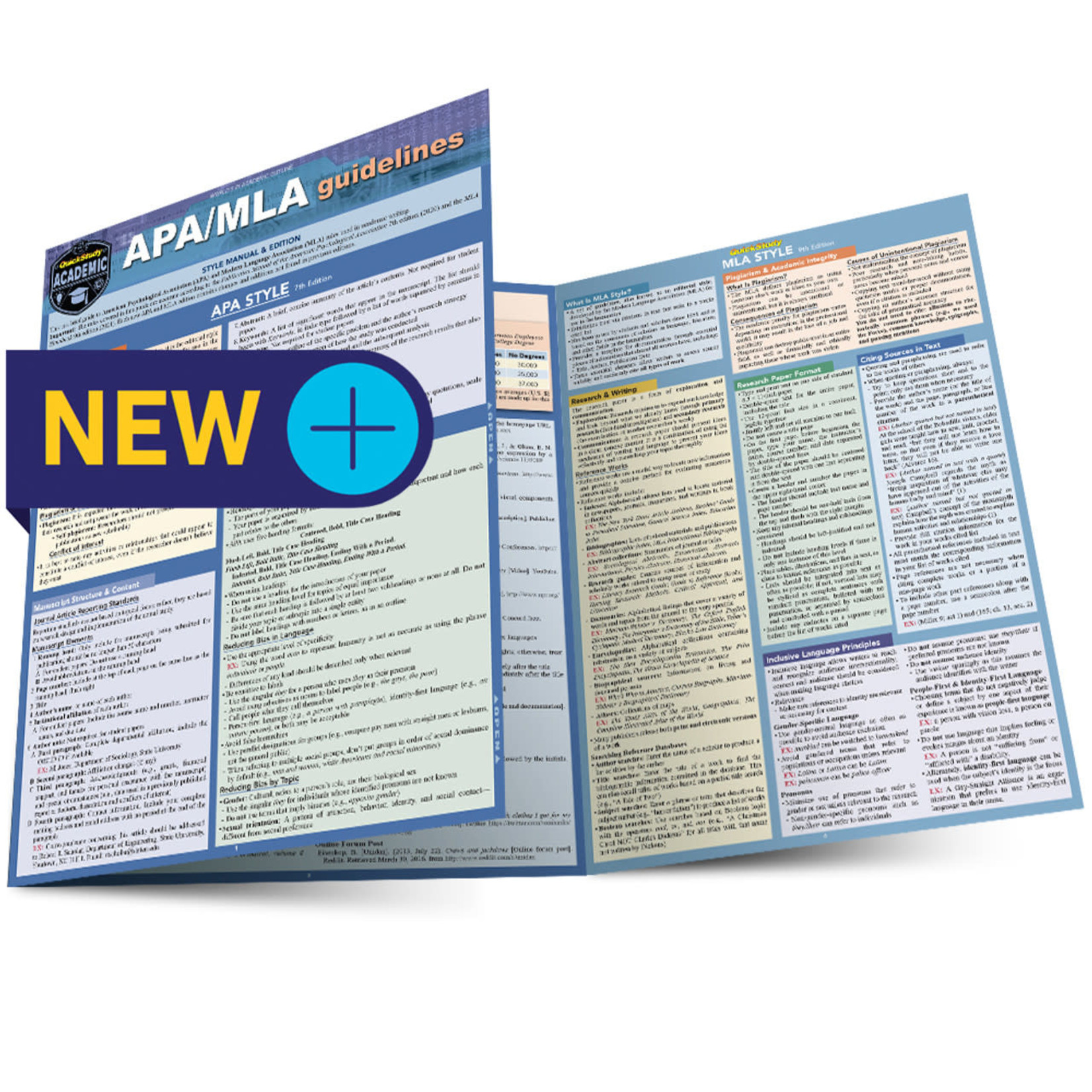 BAR CHARTS QuickStudy: APA/MLA Guidelines Laminated Study Guide