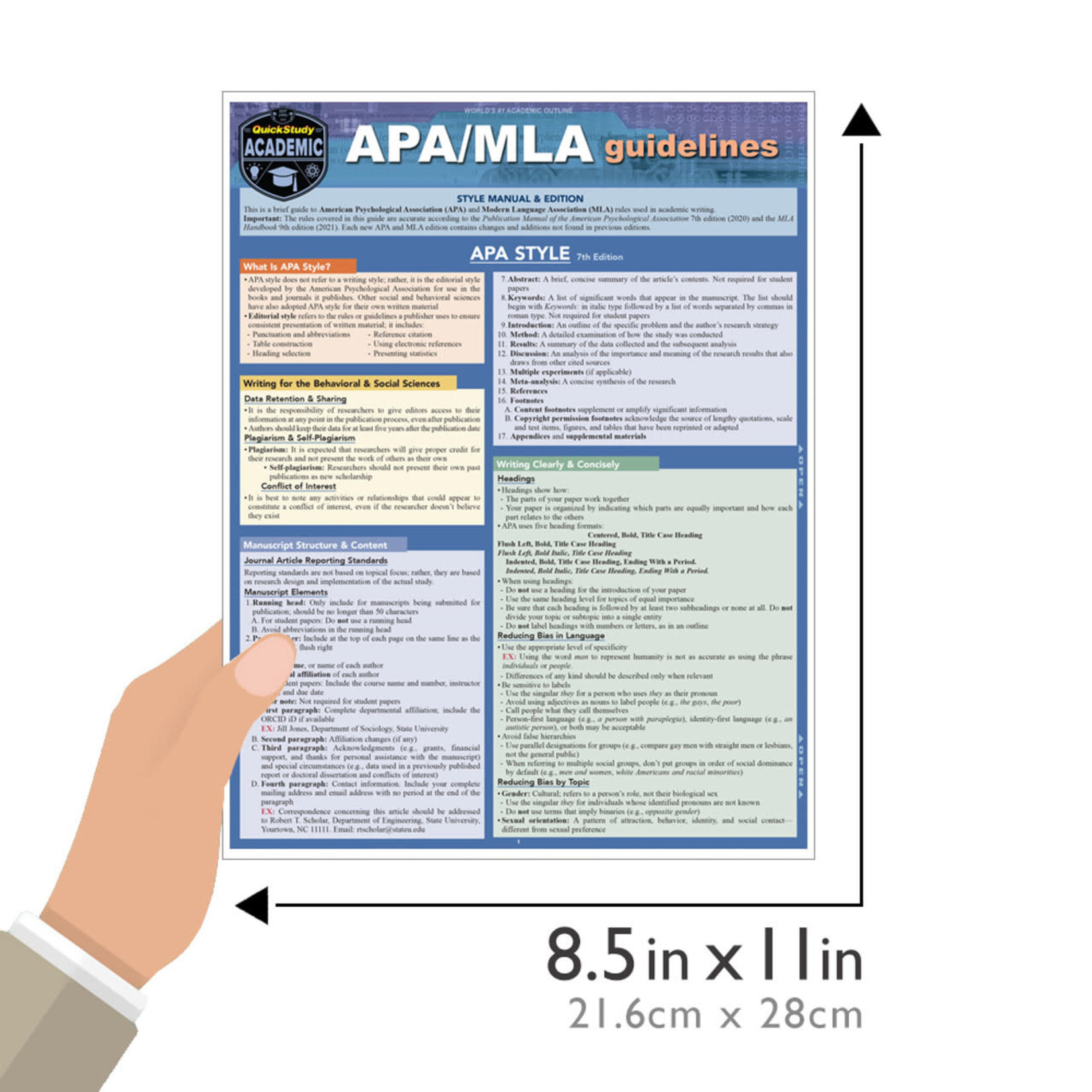 BAR CHARTS QuickStudy: APA/MLA Guidelines Laminated Study Guide