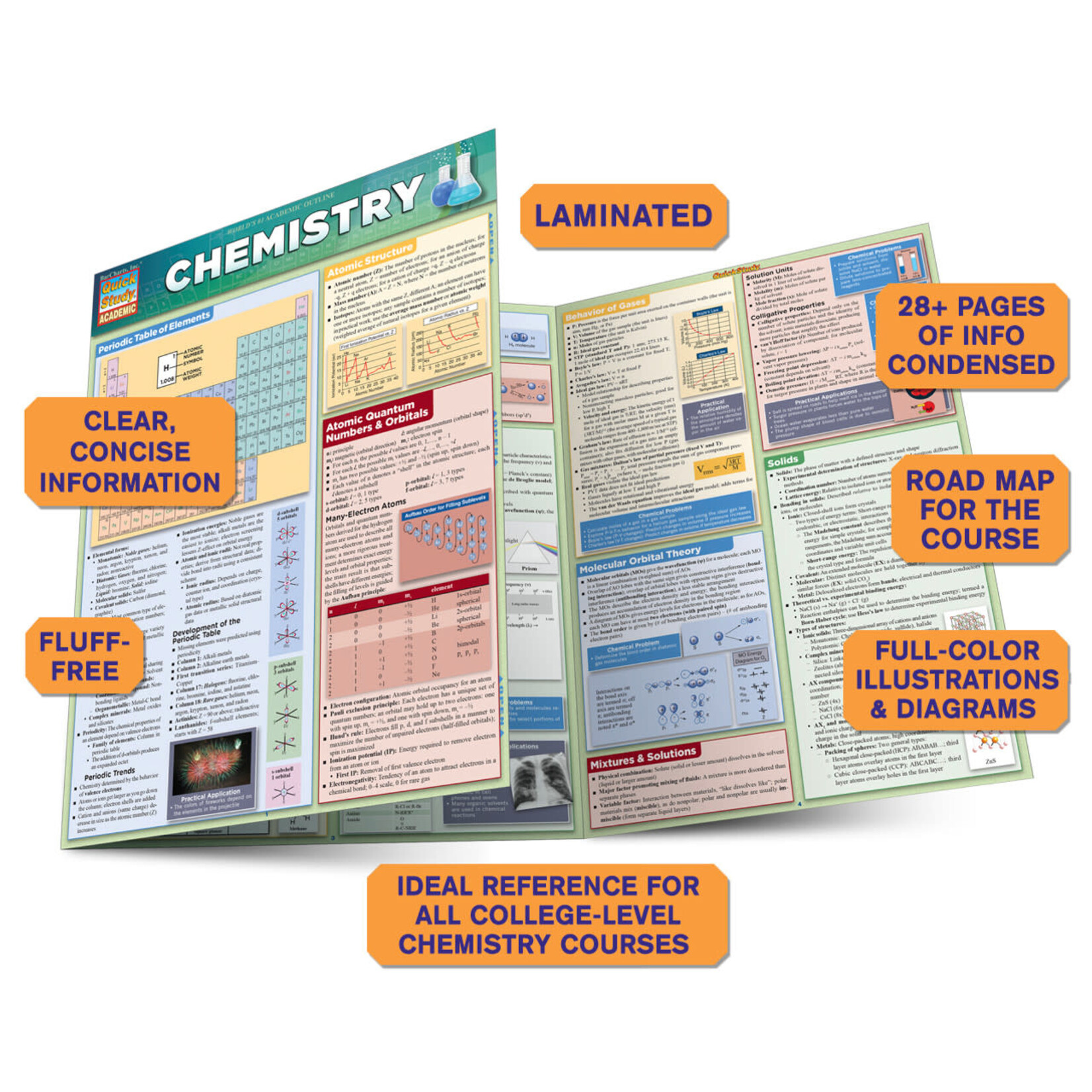 BAR CHARTS QuickStudy: Chemistry Laminated Study Guide