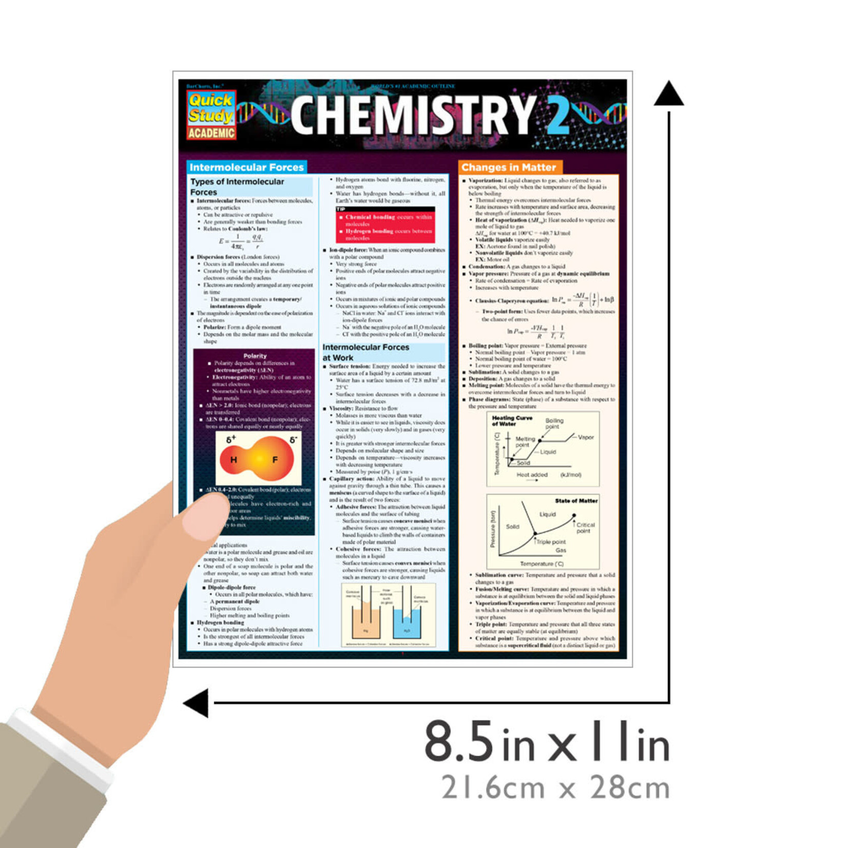 BAR CHARTS QuickStudy: Chemistry 2 Laminated Study Guide