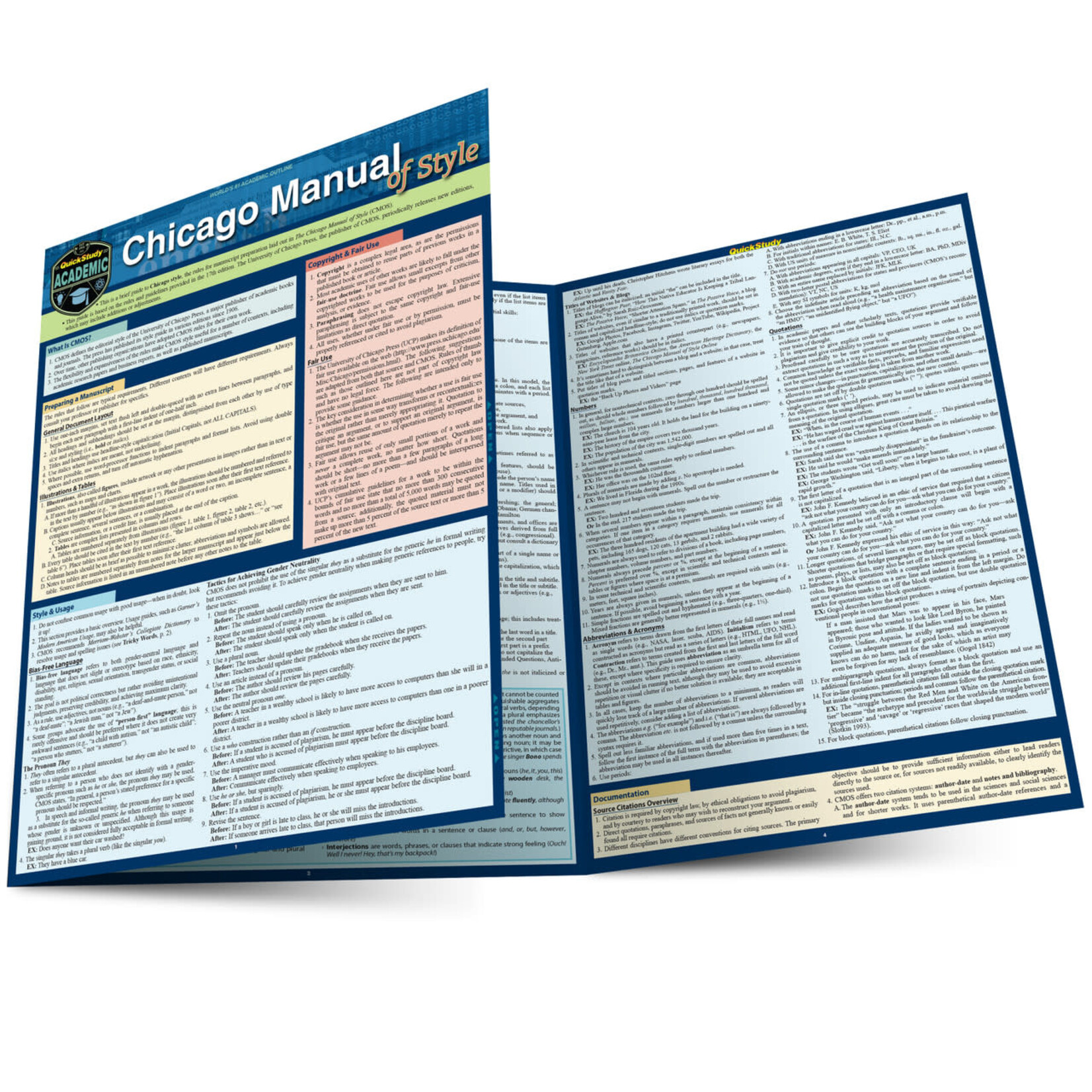 BAR CHARTS QuickStudy: Chicago Manual of Style Guidelines Laminated Study Guide