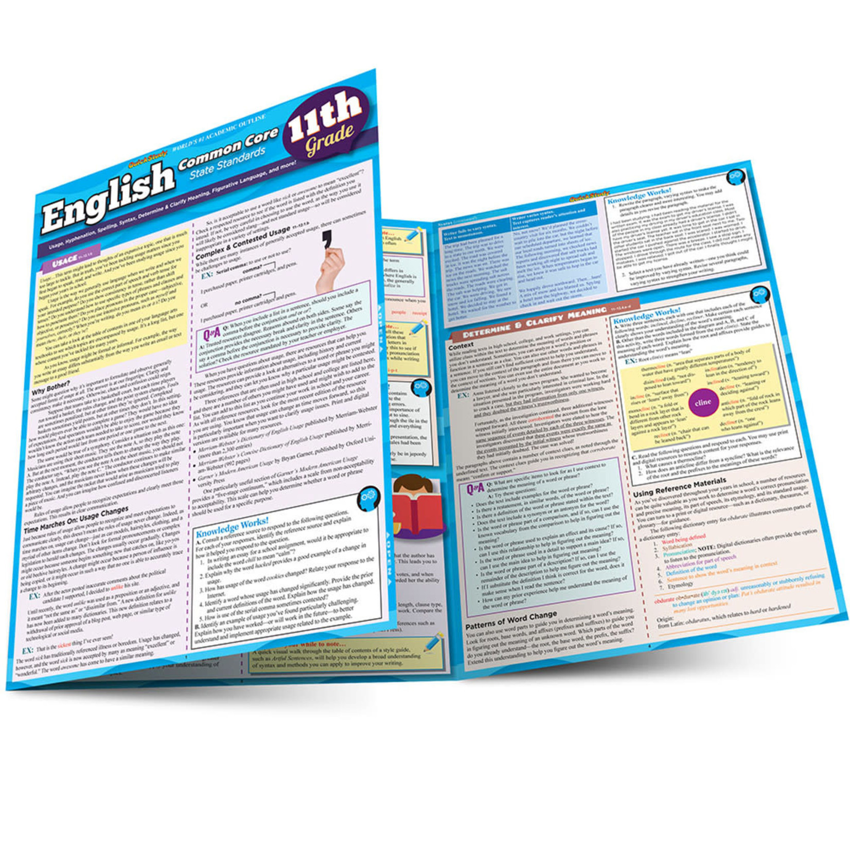 BAR CHARTS QuickStudy: English: Common Core - 11th Grade Laminated Study Guide