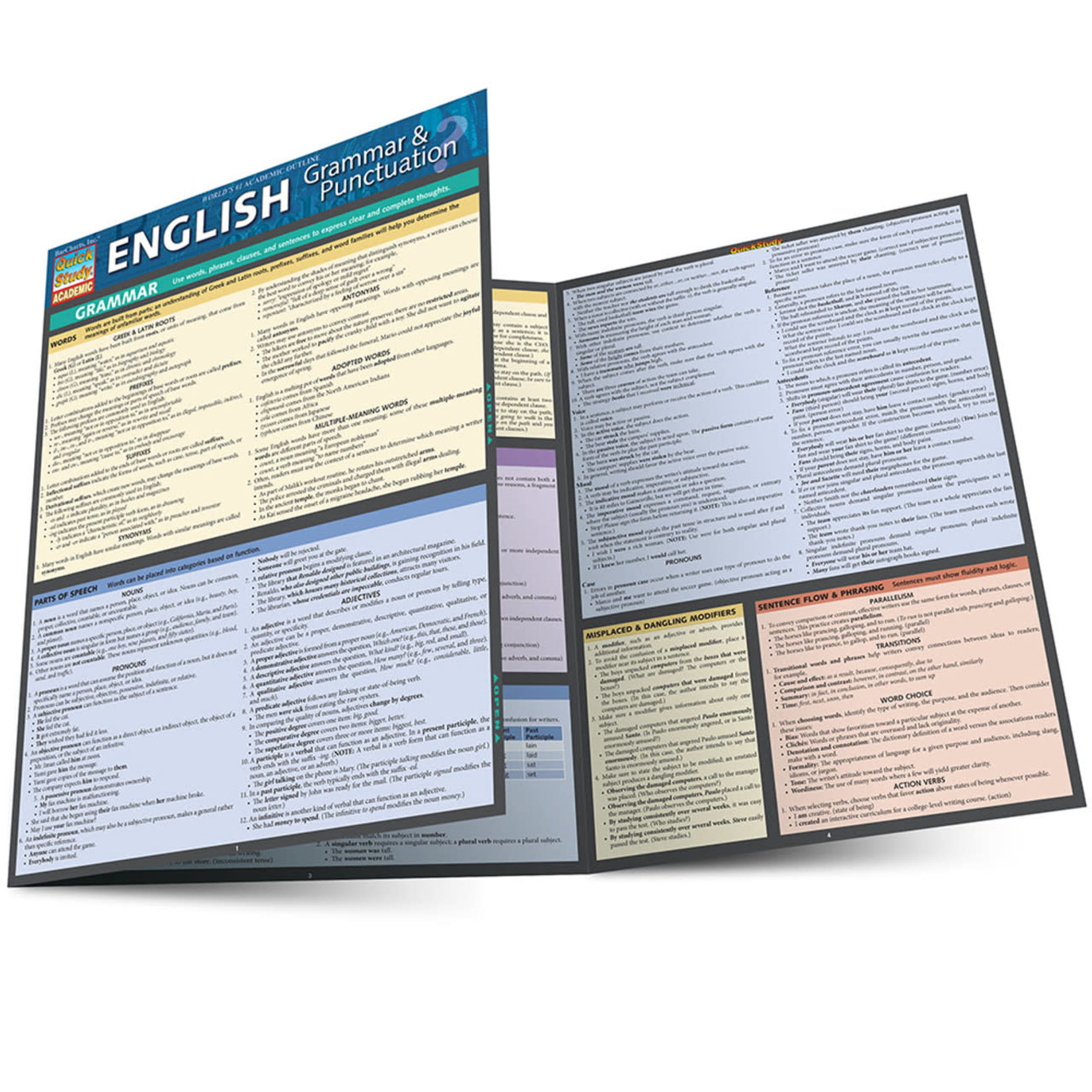 BAR CHARTS QuickStudy: English: Grammar & Punctuation Laminated Study Guide