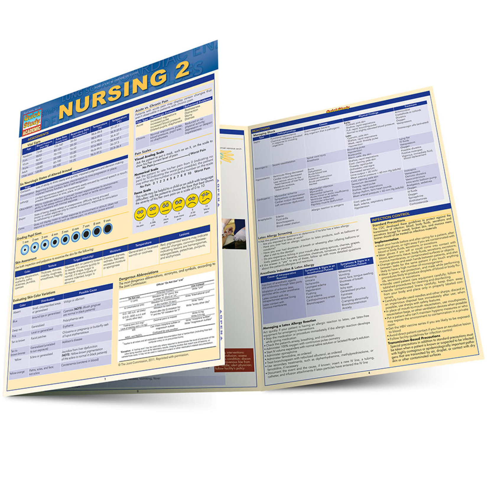 BAR CHARTS QuickStudy: Nursing 2 Laminated Study Guide