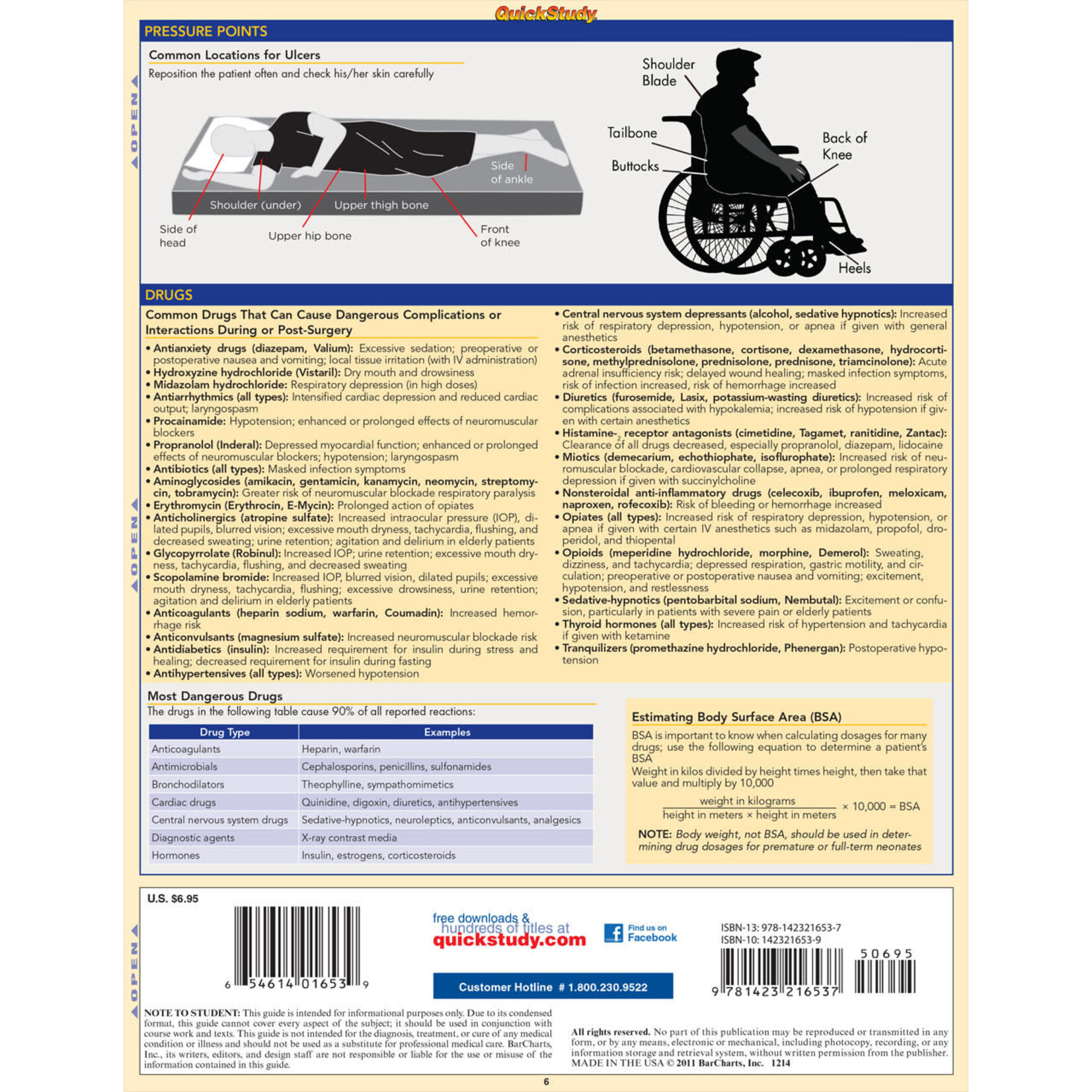 BAR CHARTS QuickStudy: Nursing 2 Laminated Study Guide