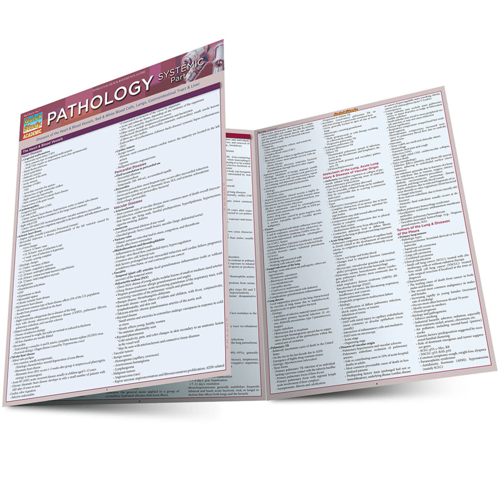 BAR CHARTS QuickStudy: Pathology: Systemic 1 Laminated Study Guide