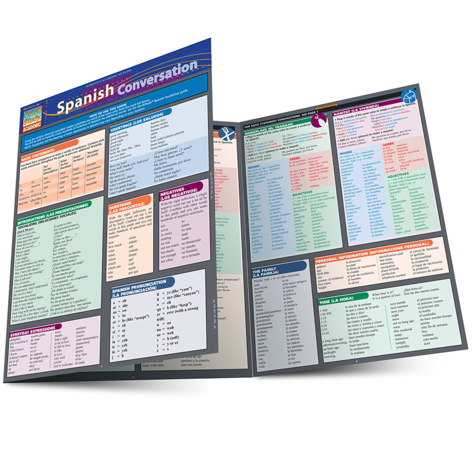 BAR CHARTS QuickStudy: Spanish Conversation Laminated Study Guide