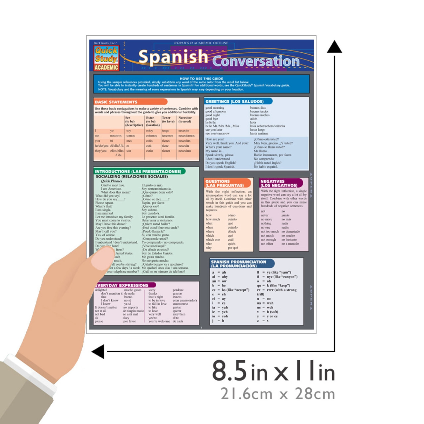 BAR CHARTS QuickStudy: Spanish Conversation Laminated Study Guide