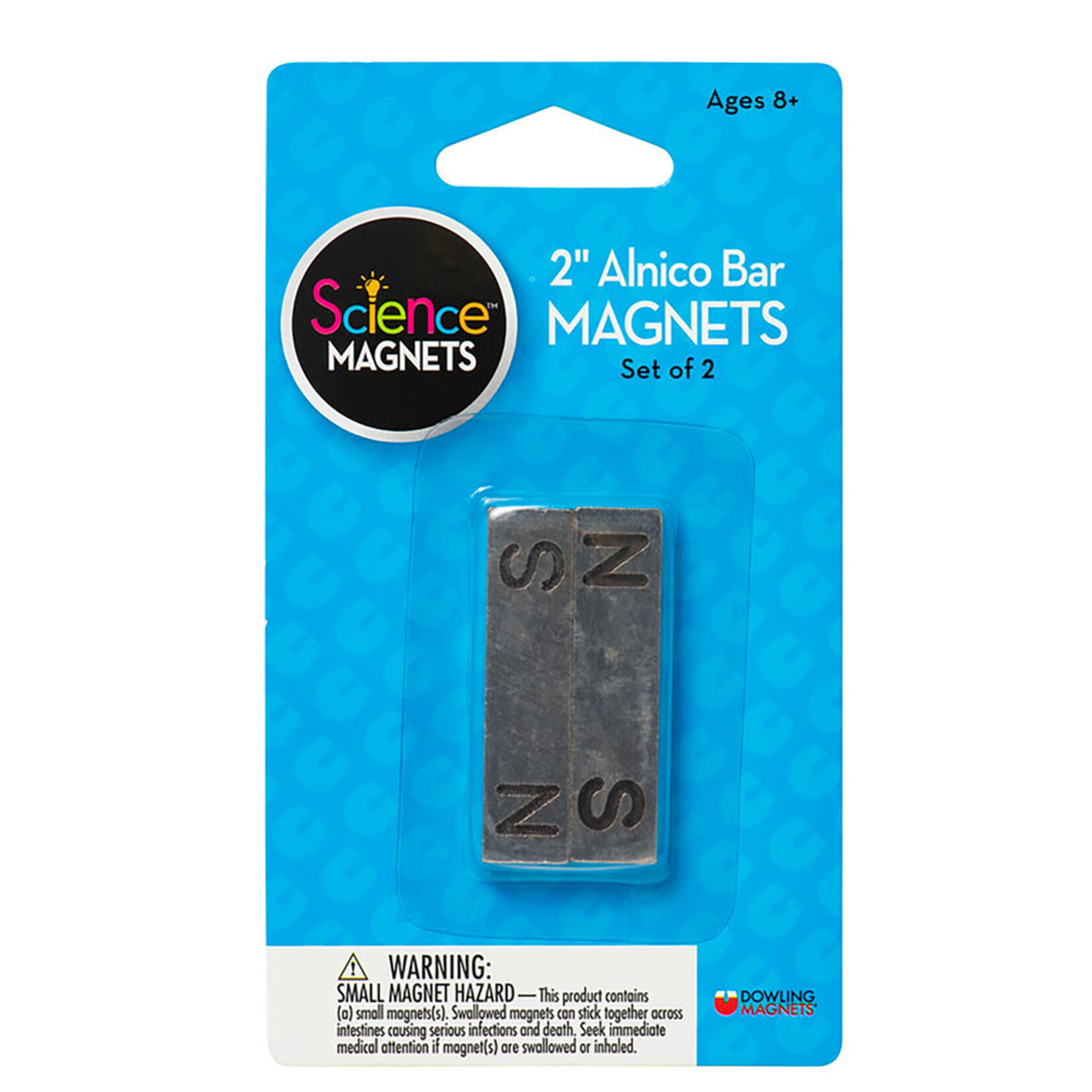 TEACHER CREATED RESOURCES Alnico Bar Magnets (2"), N/S Stamped, Set of 2