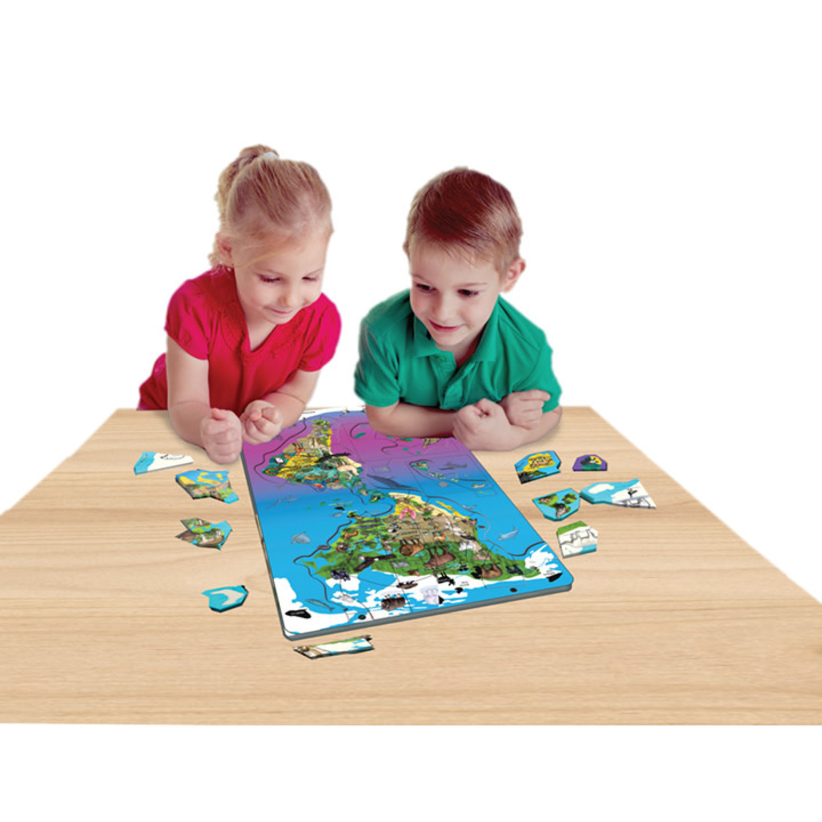 Magnetic Wildlife Map Puzzle: North & South America