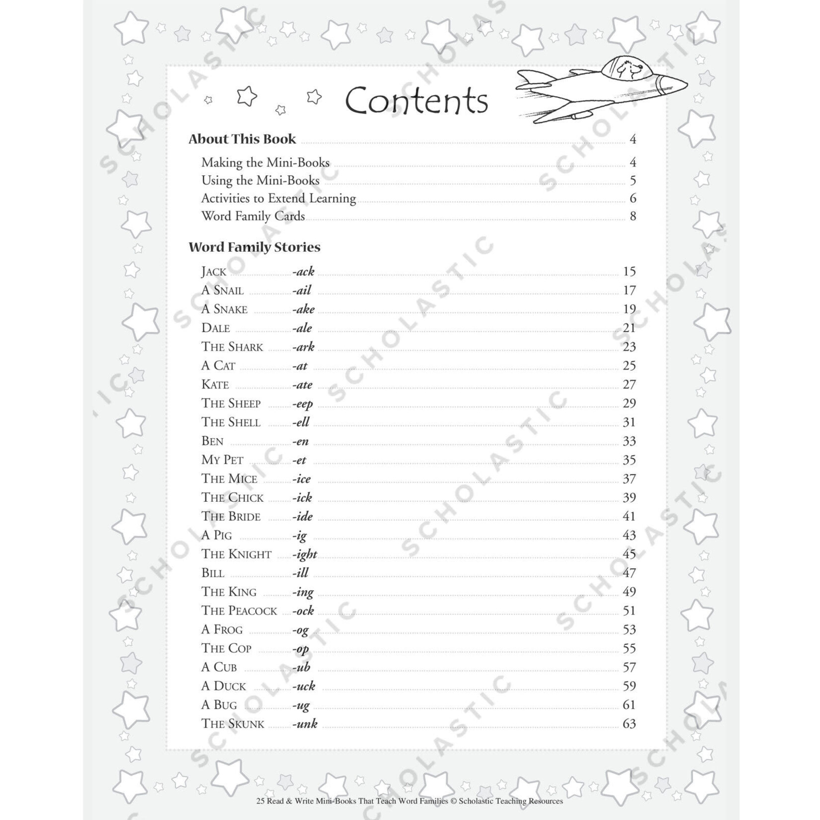 SCHOLASTIC TEACHING RESOURCES 25 Read & Write Mini-Books That Teach Word Families