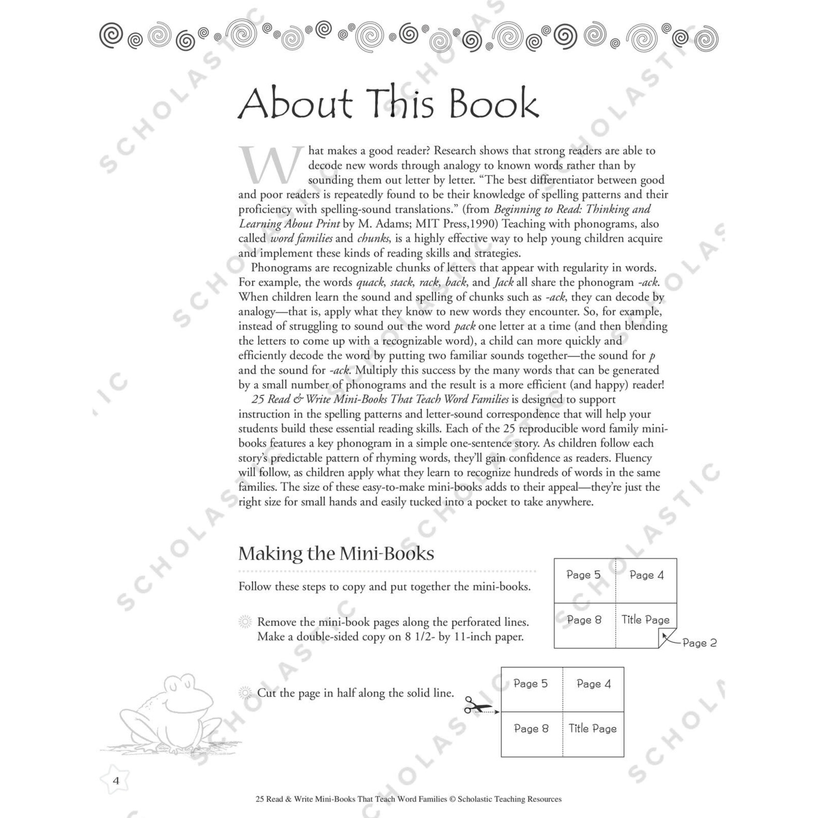 SCHOLASTIC TEACHING RESOURCES 25 Read & Write Mini-Books That Teach Word Families