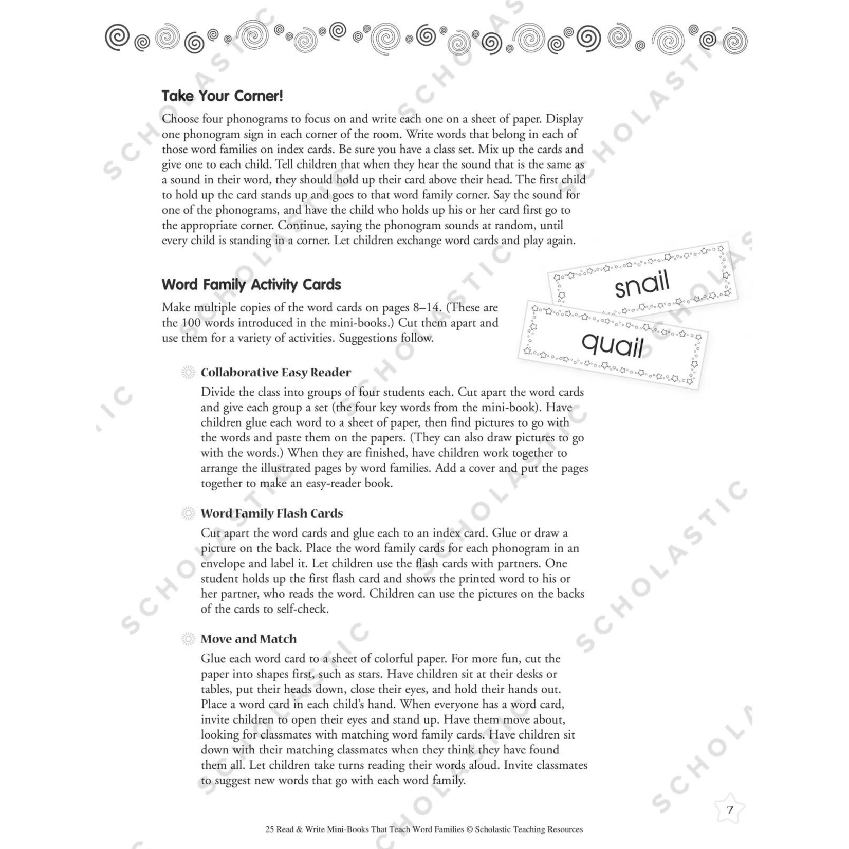 SCHOLASTIC TEACHING RESOURCES 25 Read & Write Mini-Books That Teach Word Families