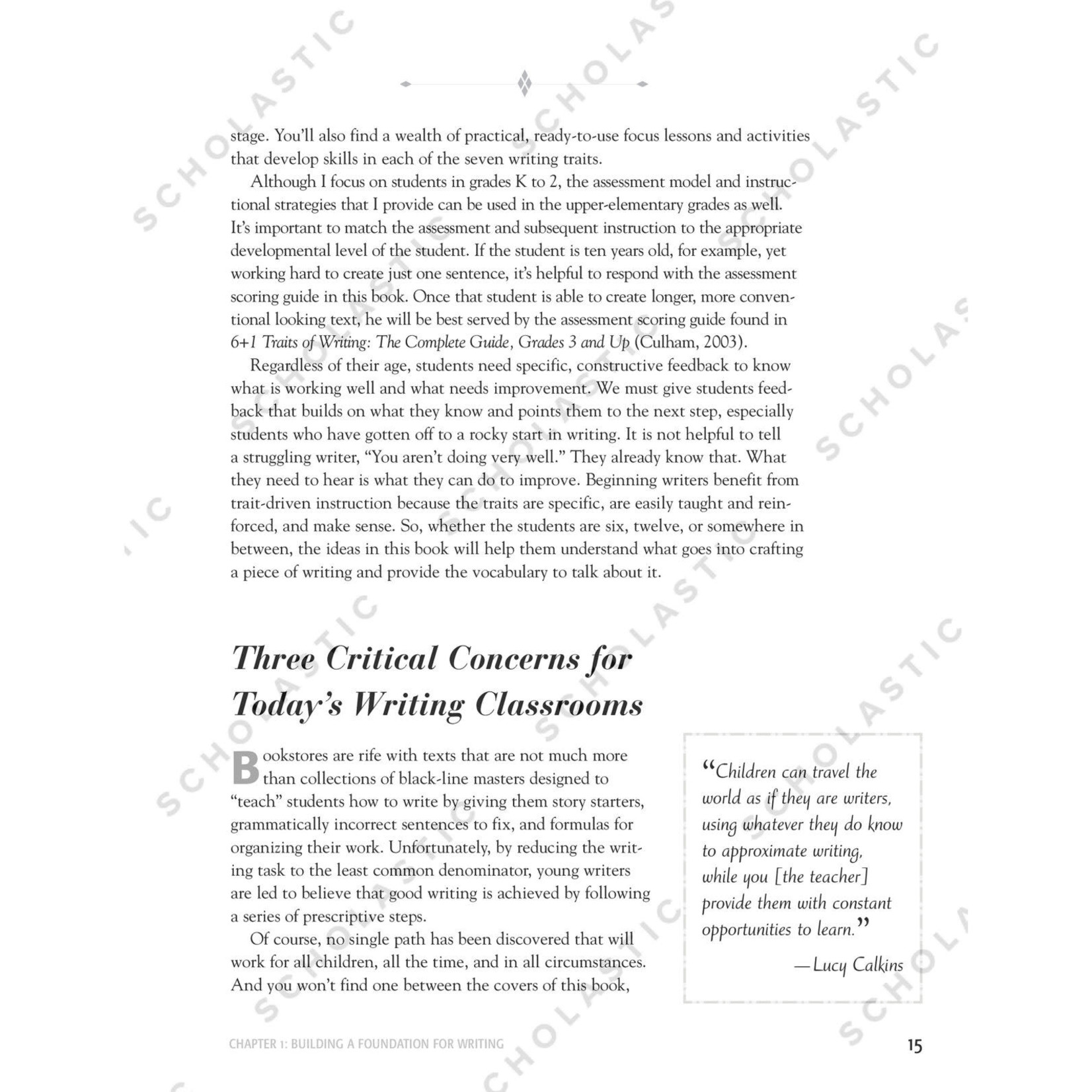 SCHOLASTIC TEACHING RESOURCES 6+1 Traits of Writing: The Complete Guide for the Primary Grades