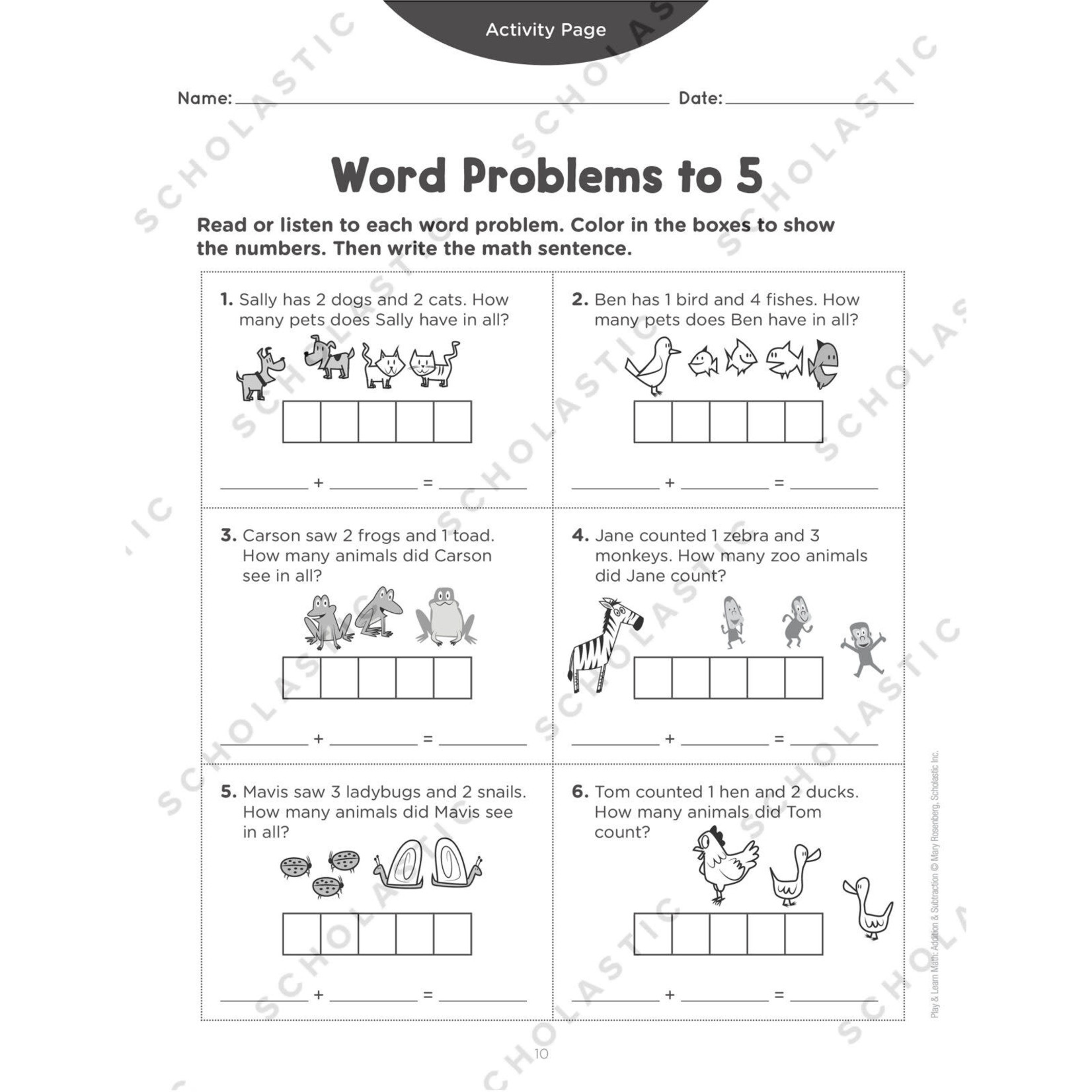 SCHOLASTIC TEACHING RESOURCES Play & Learn Math: Addition & Subtraction