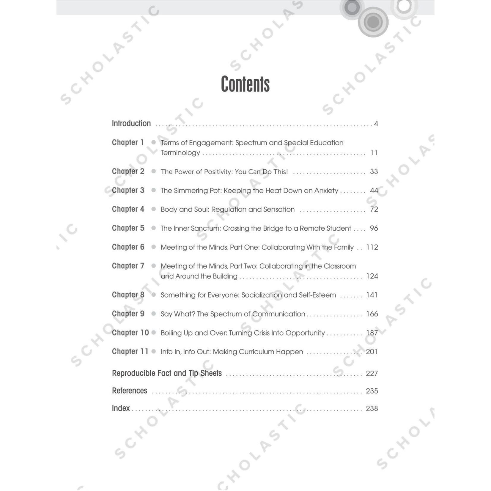 SCHOLASTIC TEACHING RESOURCES Autism Spectrum Disorder in the Inclusive Classroom