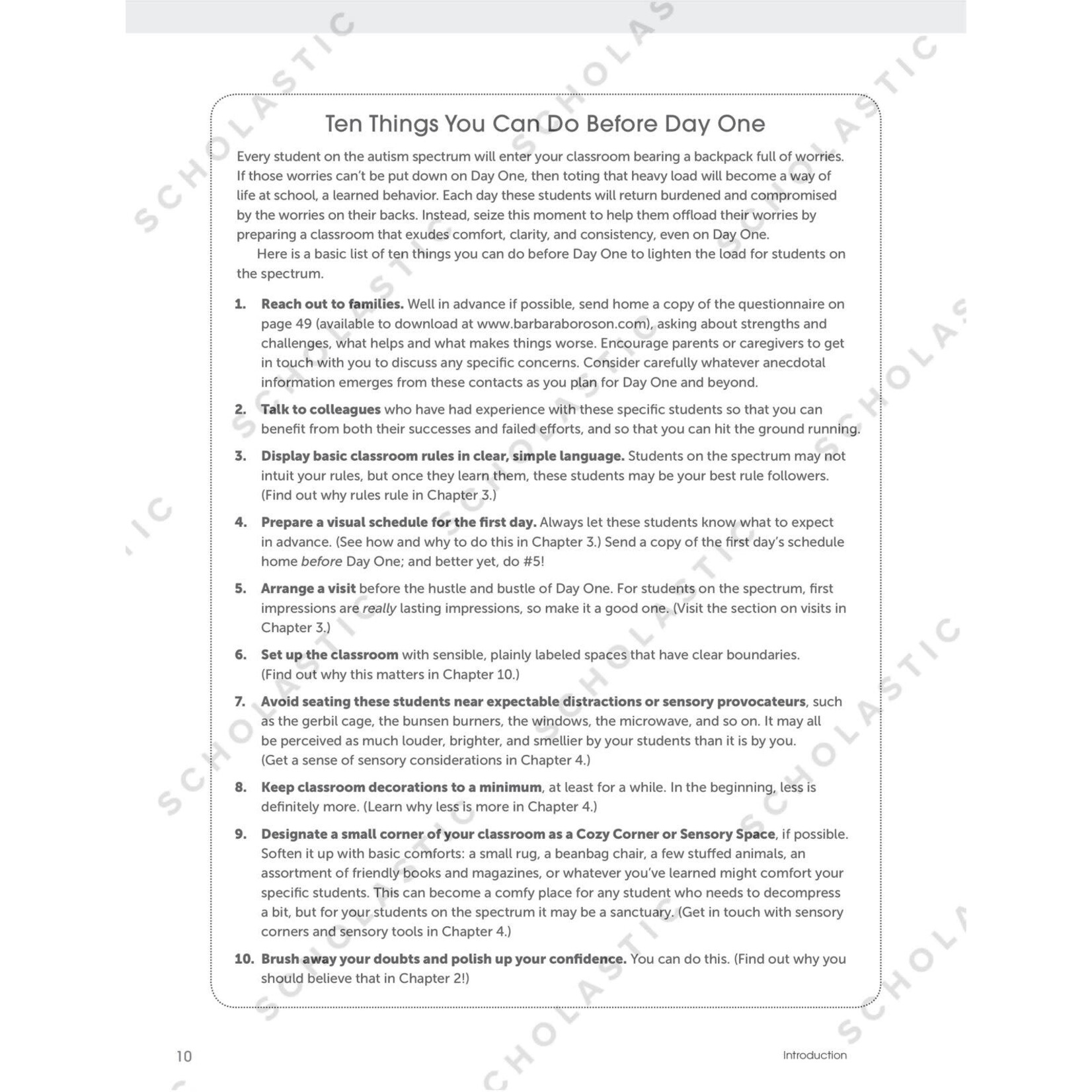 SCHOLASTIC TEACHING RESOURCES Autism Spectrum Disorder in the Inclusive Classroom
