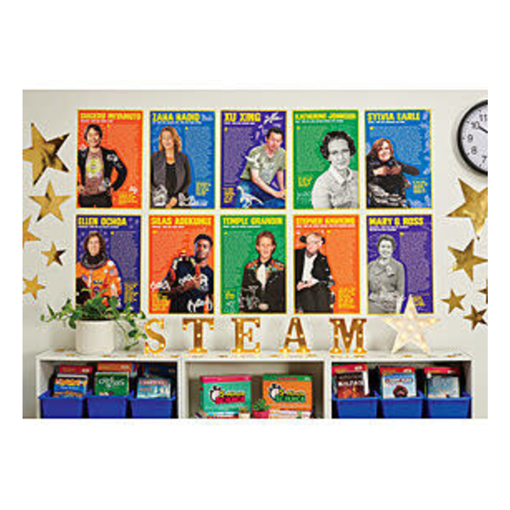 SCHOLASTIC TEACHING RESOURCES Stars of STEAM Bulletin Board
