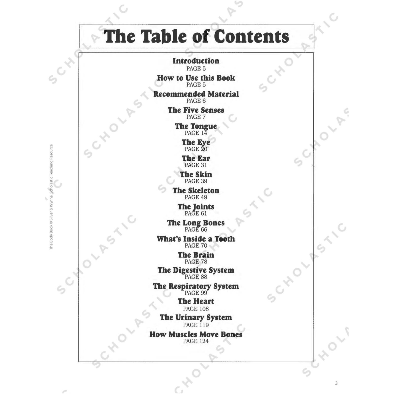SCHOLASTIC TEACHING RESOURCES The Body Book