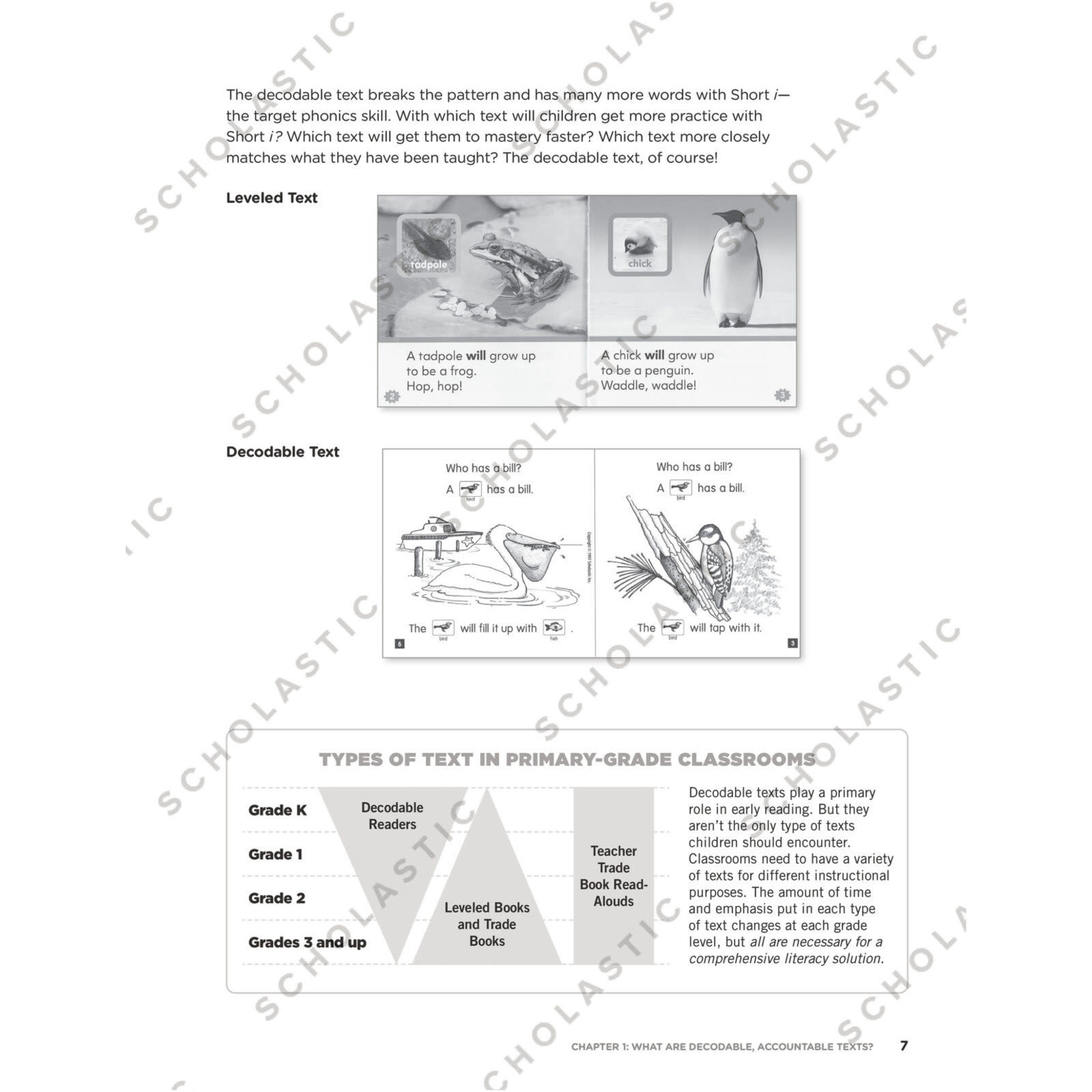 SCHOLASTIC TEACHING RESOURCES Choosing and Using Decodable Texts