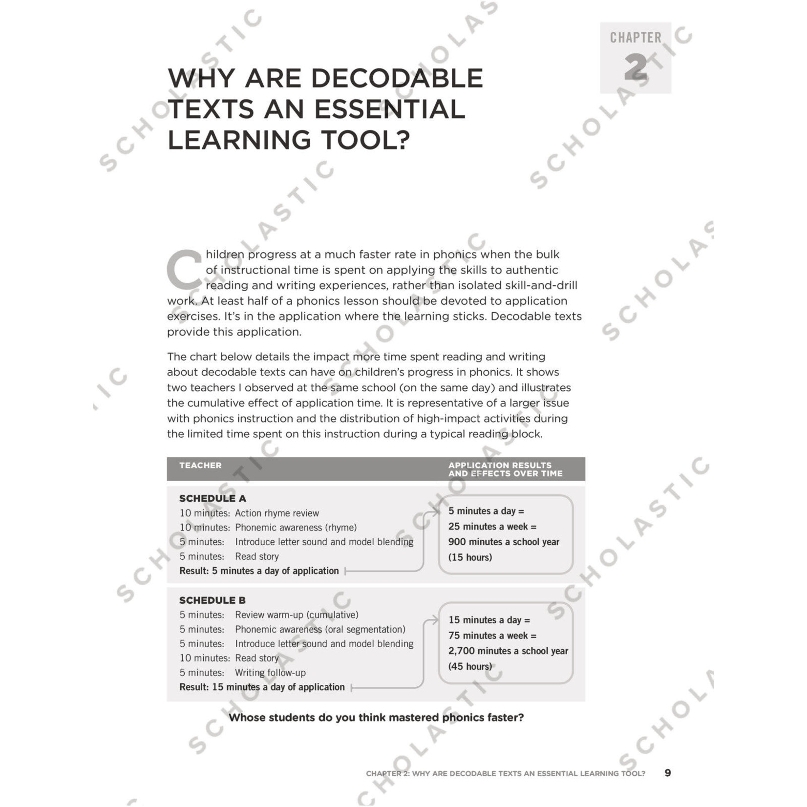 SCHOLASTIC TEACHING RESOURCES Choosing and Using Decodable Texts