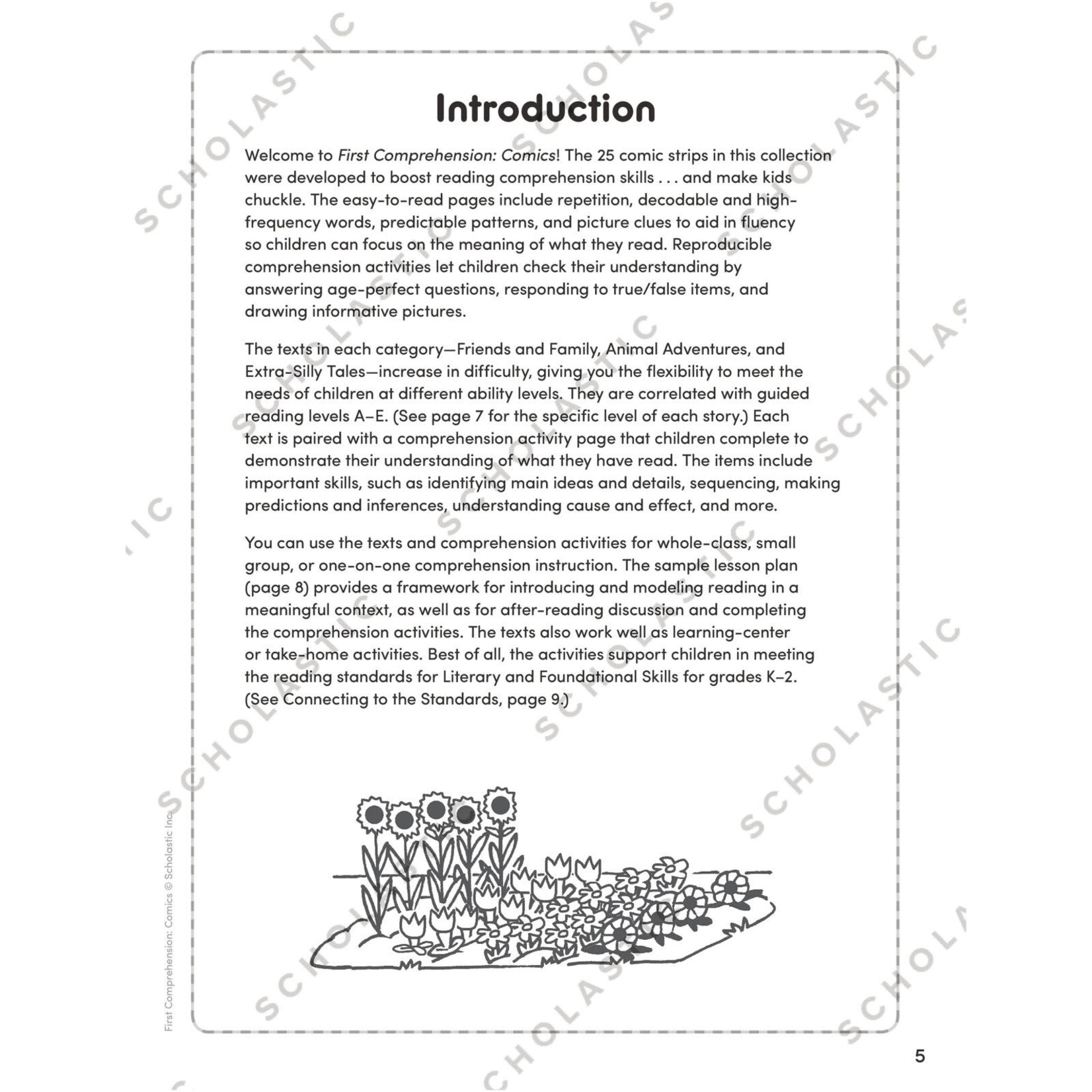 SCHOLASTIC TEACHING RESOURCES First Comprehension: Comics