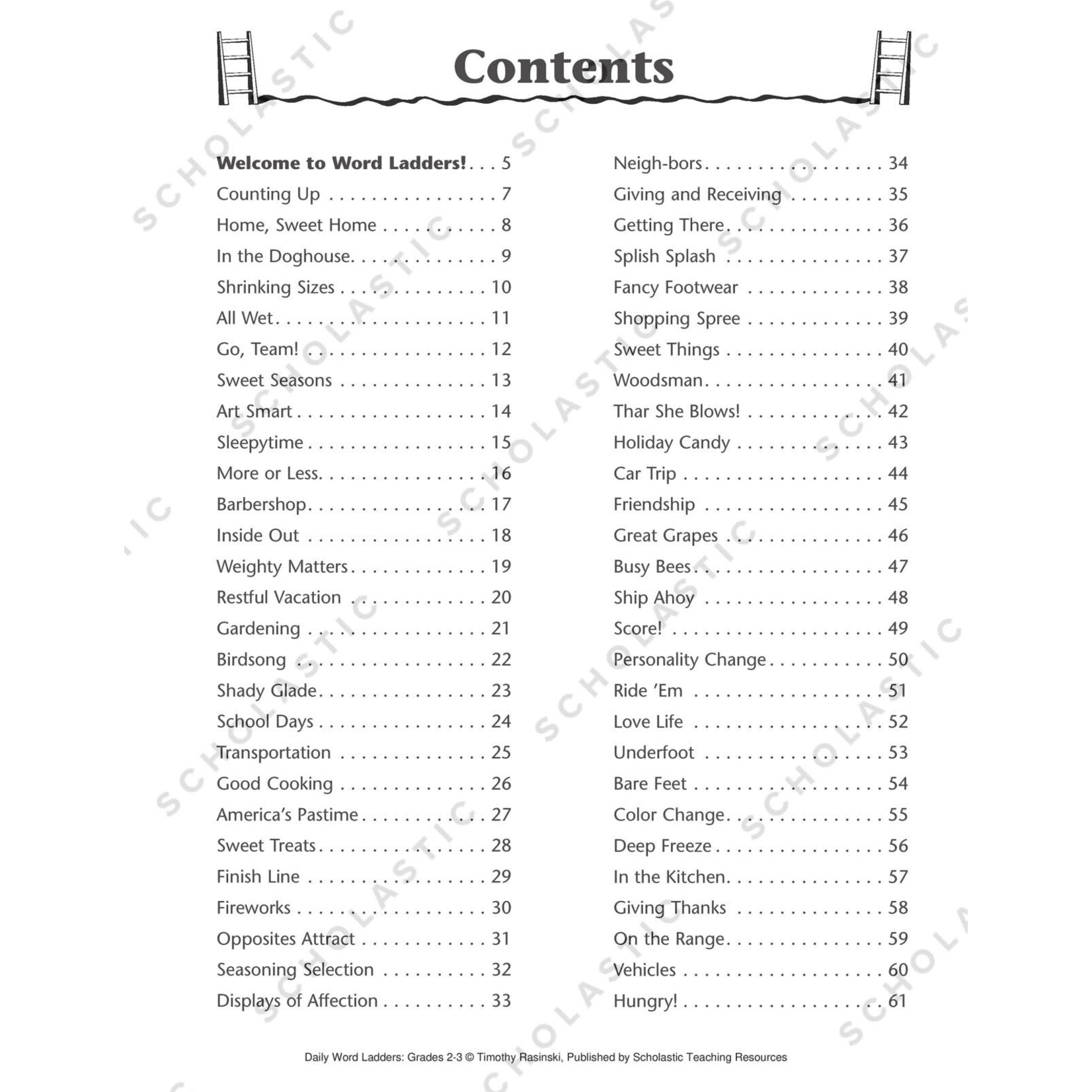 SCHOLASTIC TEACHING RESOURCES Daily Word Ladders: Grades 2-3